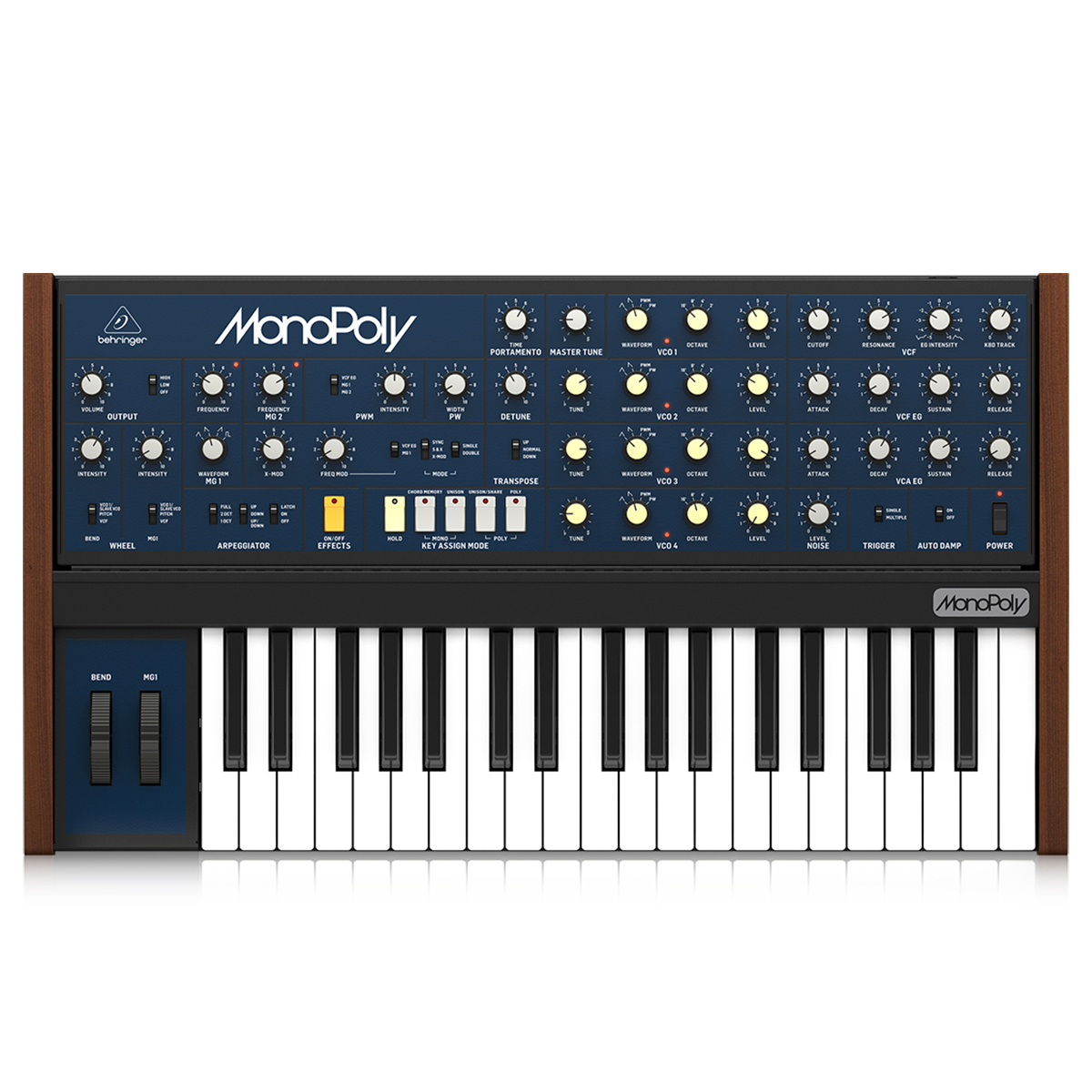 Image of Behringer MonoPoly 37-Key Analog 4-Voice Polyphonic Synthesizer