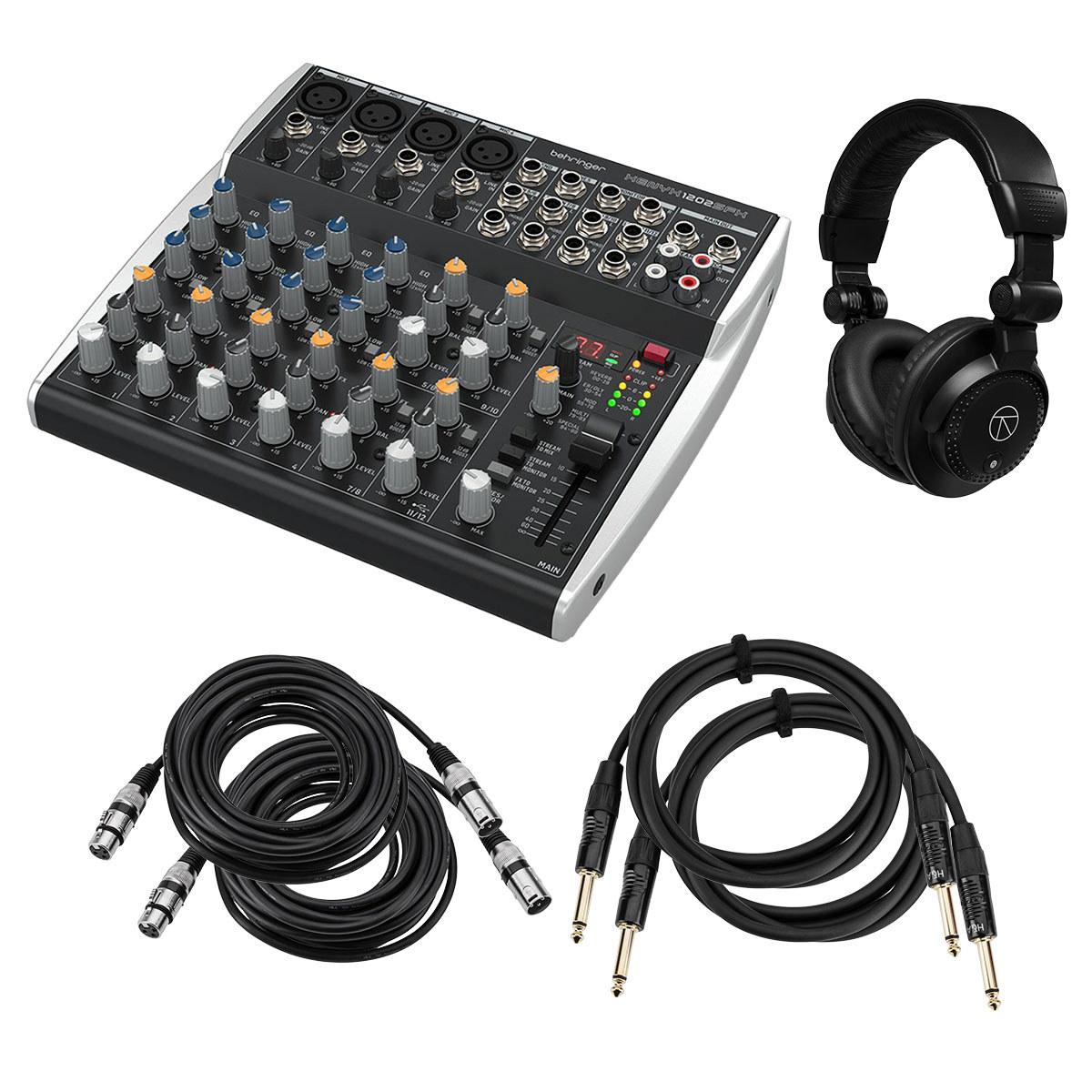 

Behringer XENYX 1202SFX Premium Analog 12-Input Mixer with Headphones and Cables