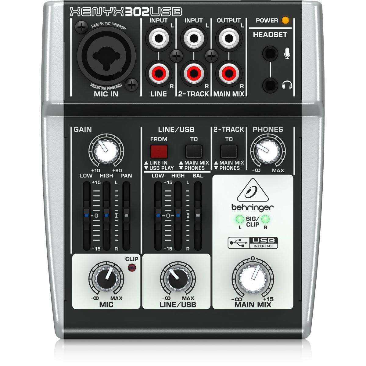 

Behringer XENYX 302USB Premium 5-Input Mixer