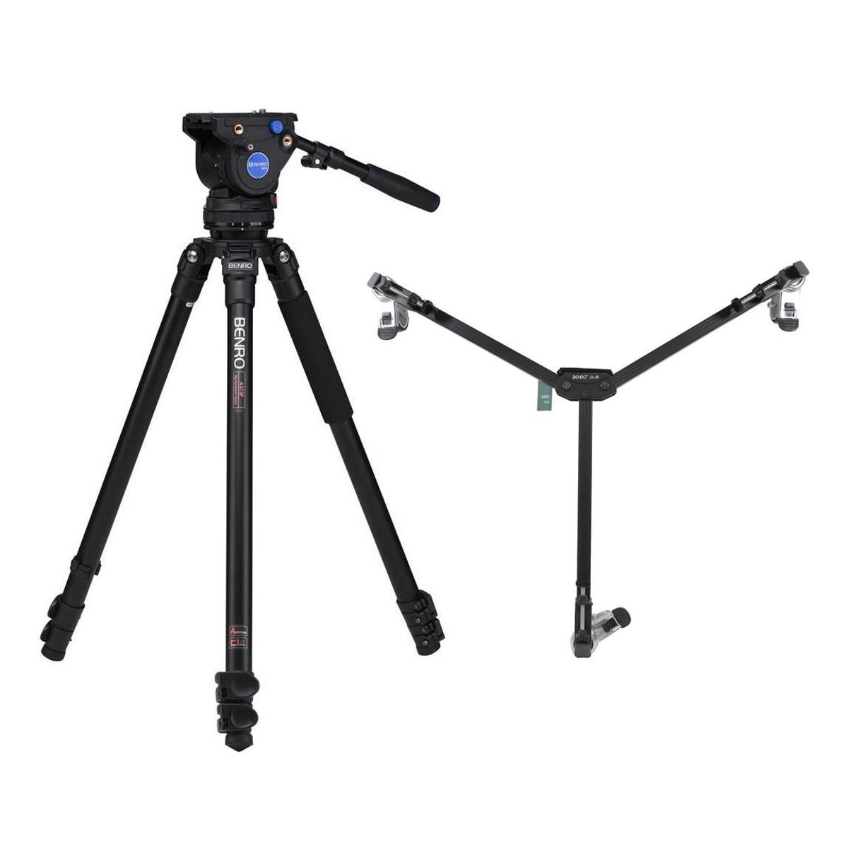 

Benro A373F Series 3 3-Section Al Video Tripod & BV4 Head, Bundle w/DL-06 Dolly
