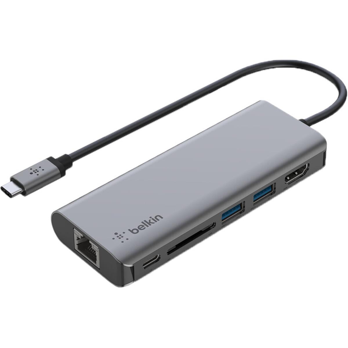 Image of Belkin USB Type-C 6-in-1 Multi-Port Adapter w/4K HDMI &amp; Ethernet