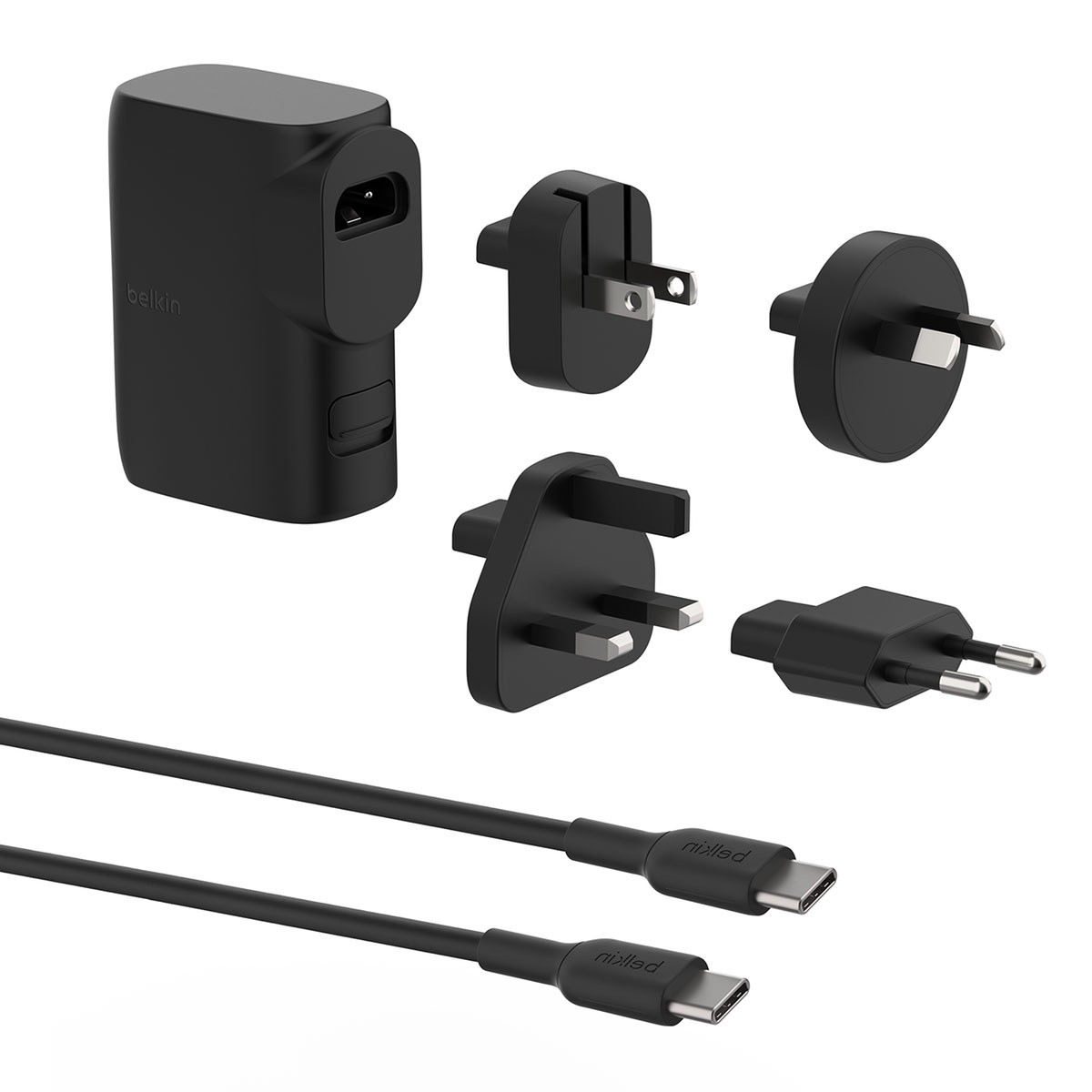 Image of Belkin BoostCharge 25W Hybrid USB Charger w/5000mAh Power Bank &amp; Travel Adapter