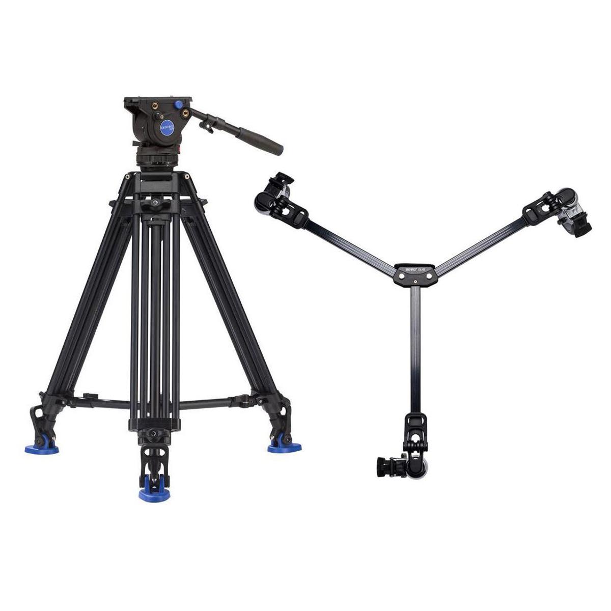 

Benro BV4 PRO 3-Section Aluminum Video Tripod, Bundle with DL-08 Dolly