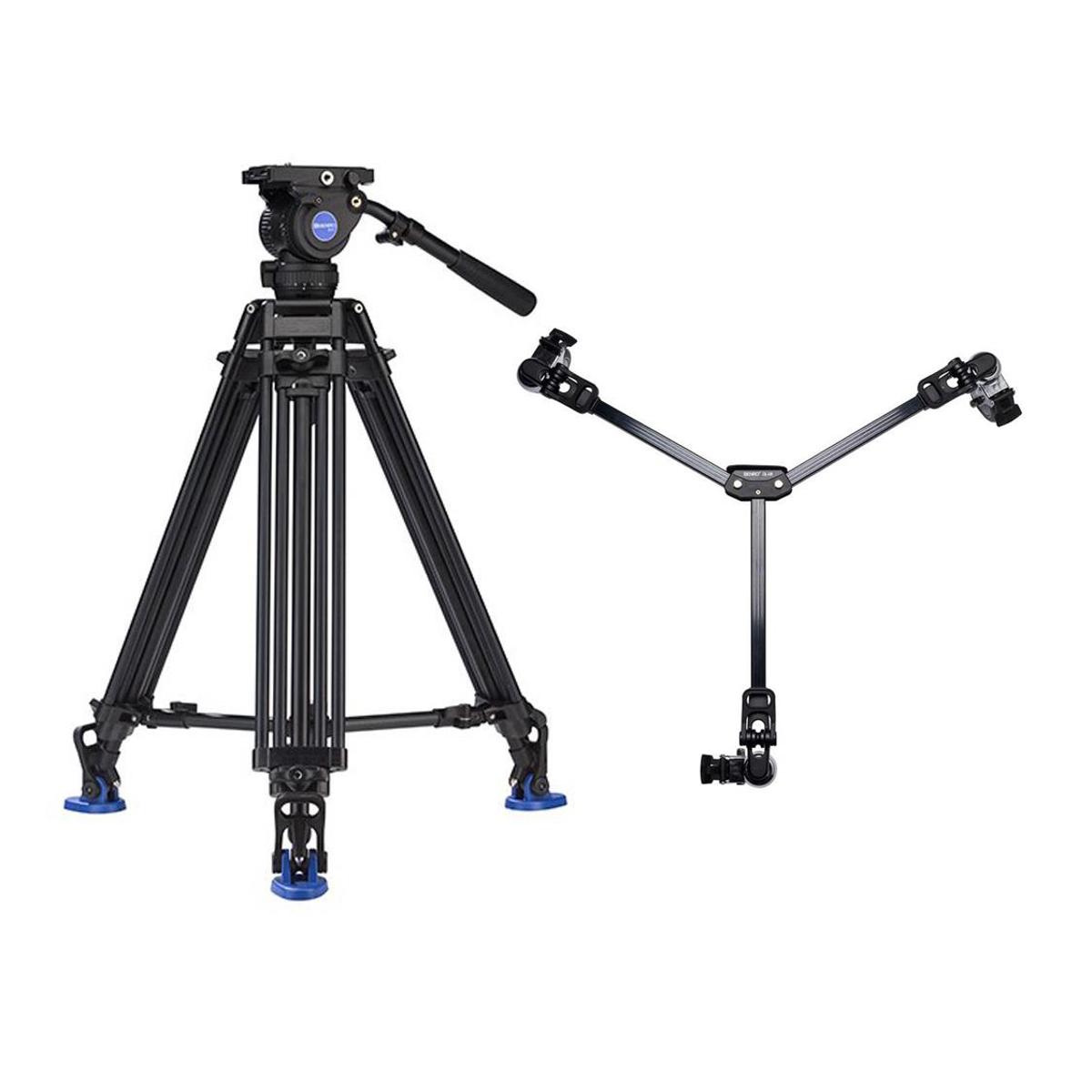 

Benro BV8 3-Section Aluminum Alloy Twin Leg Video Tripod,Bundle with DL-08 Dolly
