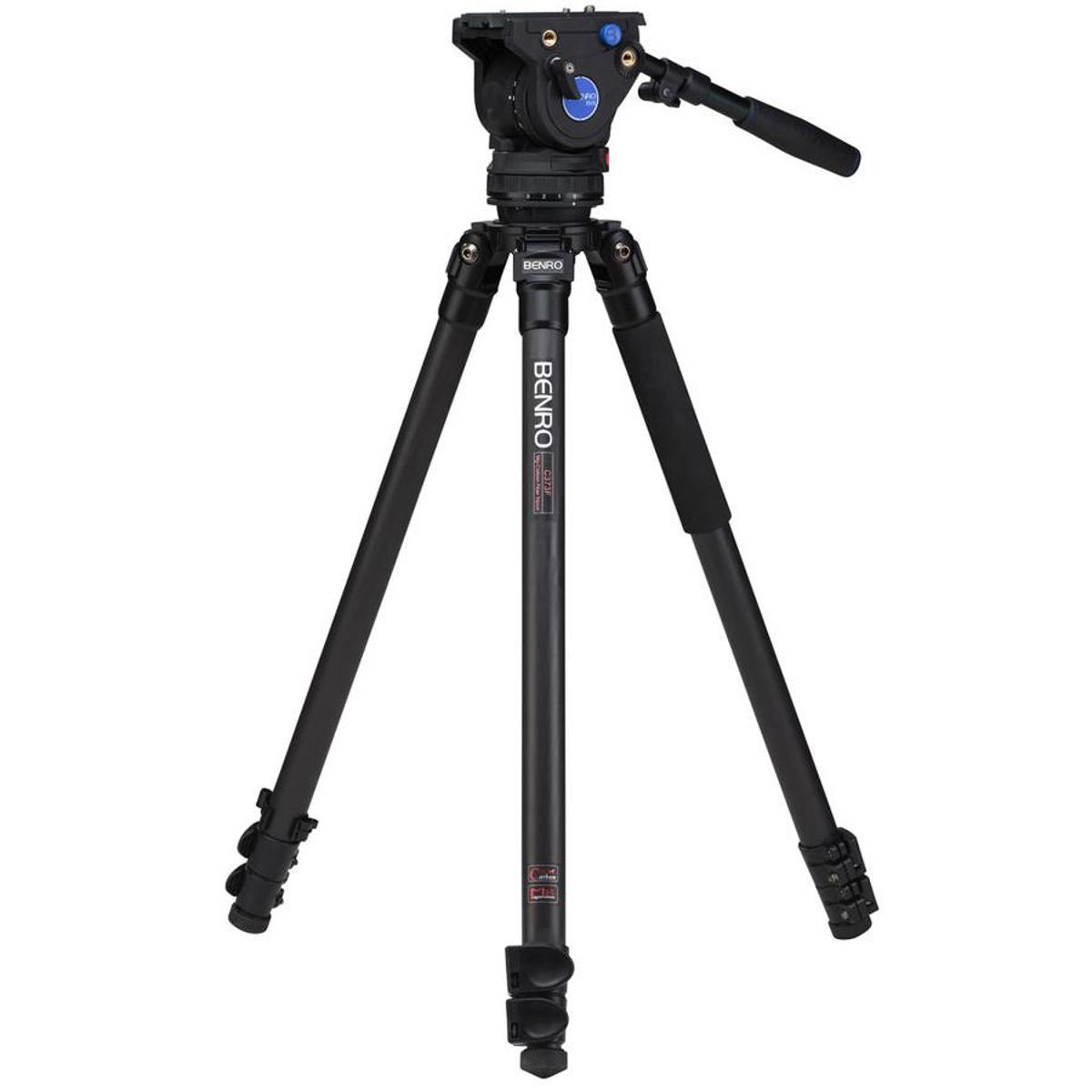 

Benro C373F Series 3 3-Section CF Flip Lock Tripod Legs and BV6H Video Head