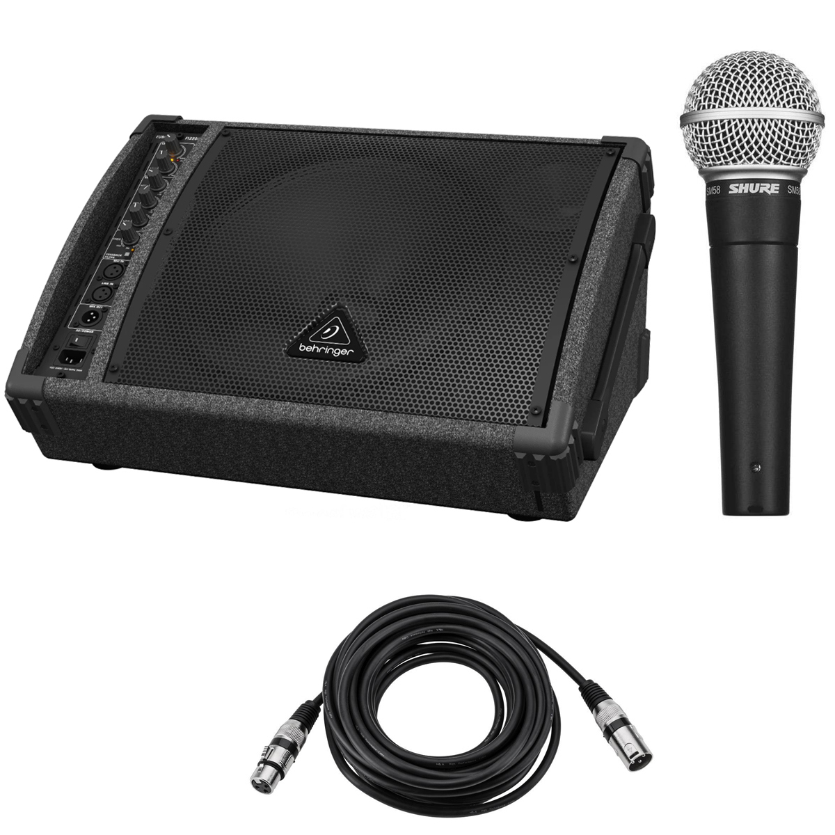 

Behringer Eurolive F1220D 12" 250W Speaker, with SM58-LC Micr and XLR Cable