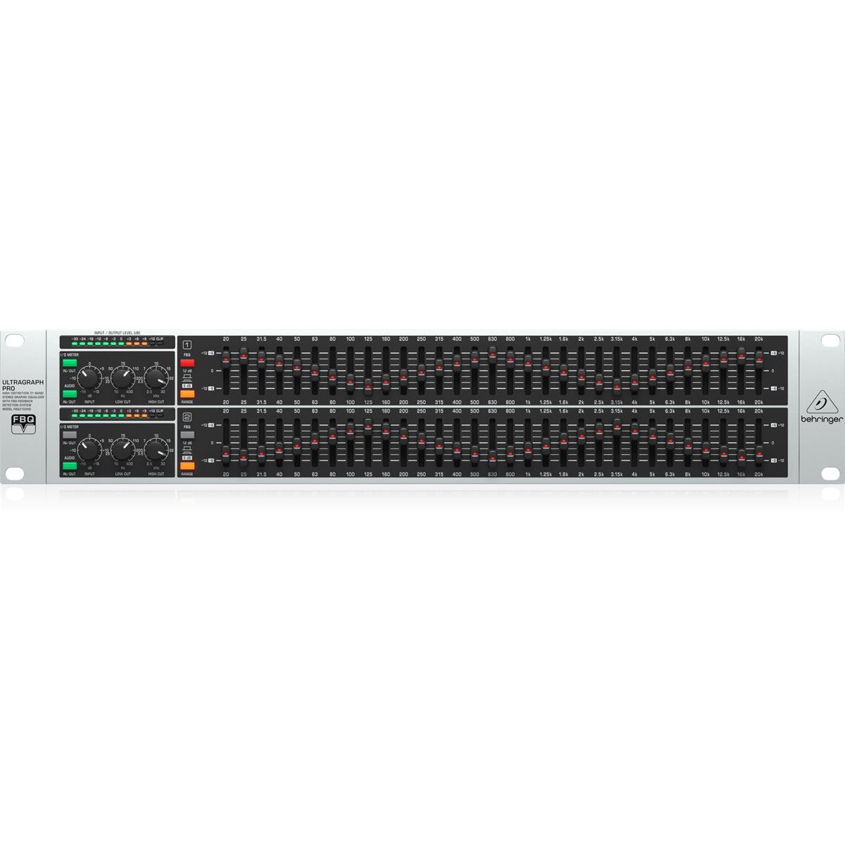 Behringer ULTRAGRAPH PRO FBQ3102HD Dual Channel 31-Band Stereo Graphic Equalizer -  000-B3S02-00010