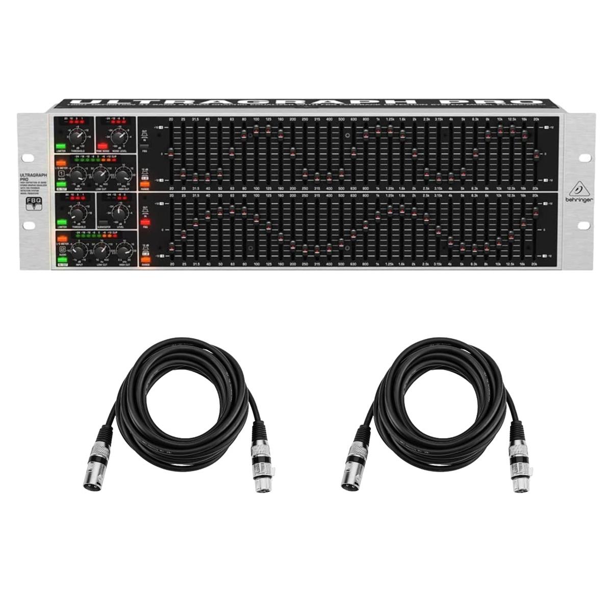 Behringer ULTRAGRAPH-PRO FBQ6200HD Dual Channel 31-Band Graphic EQ with Cables -  FBQ6200HD A