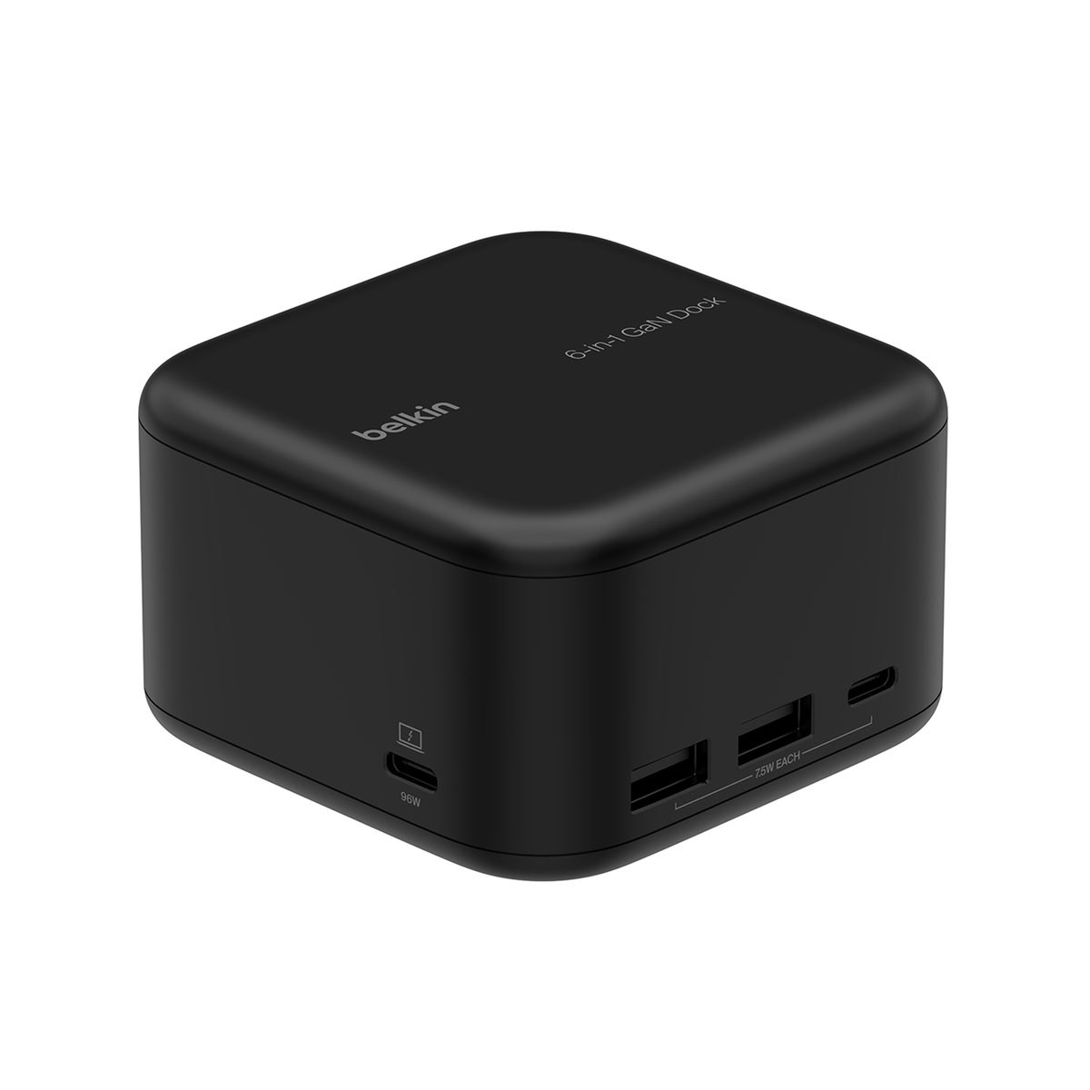 Image of Belkin Connect 130W 6-In-1 USB-C GaN Dock with HDMI and Gigabit Ethernet