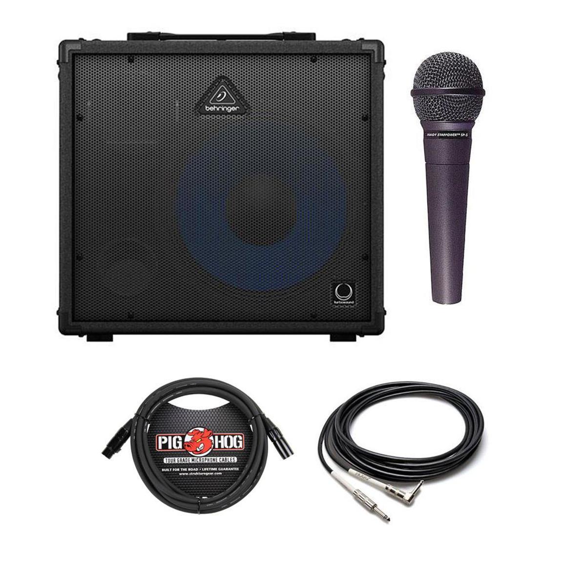 

Behringer Ultratone KXD15 PA System & Keyboard Amplifier W/Nady SP-5 Mic/Cables