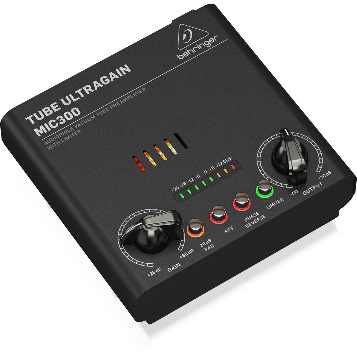 

Behringer MIC300 Audiophile Vacuum Tube Preamplifier with Limiter