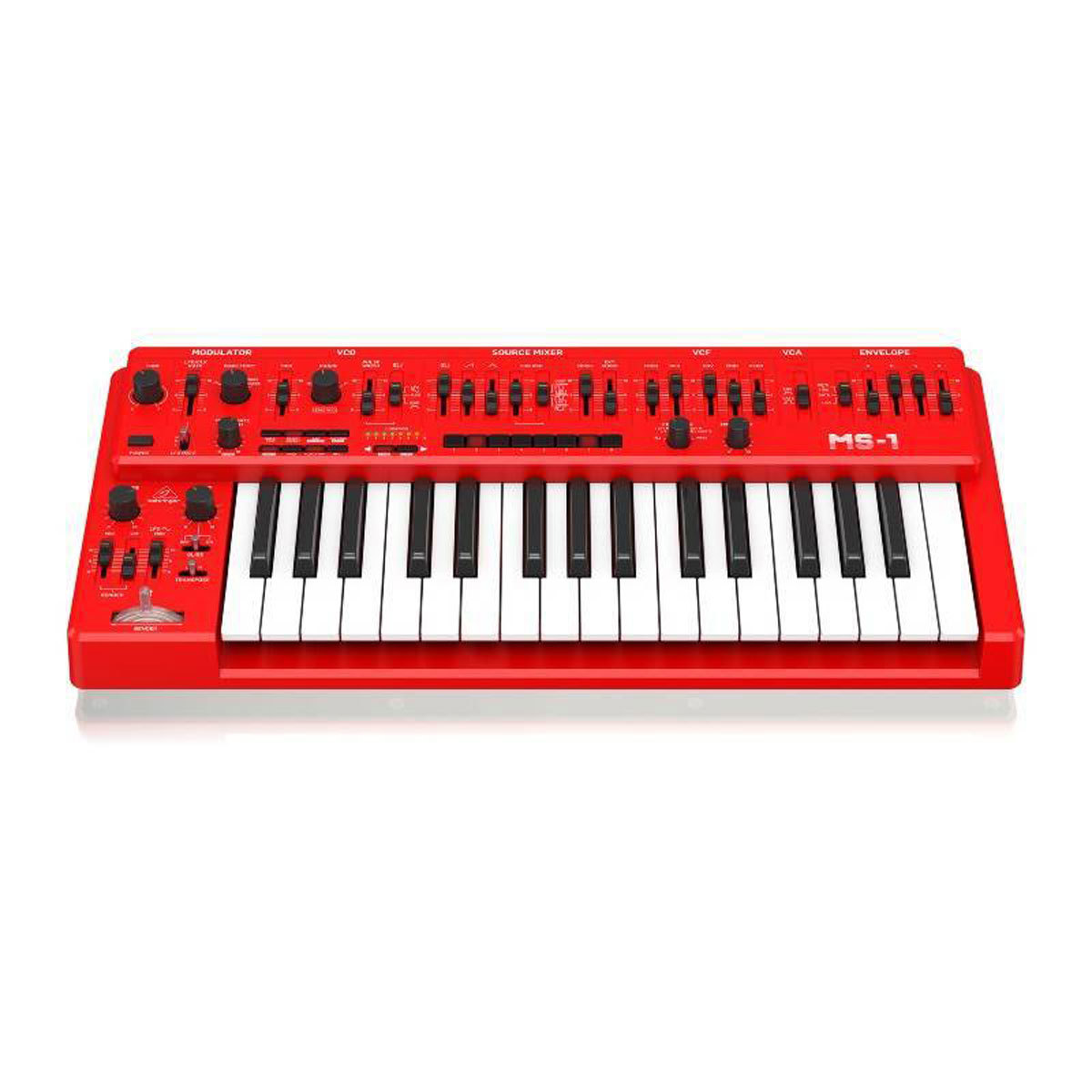 

Behringer MS-1-RD 32-Key Analog Monophonic Synthesizer w/32-Step Sequencer, Red