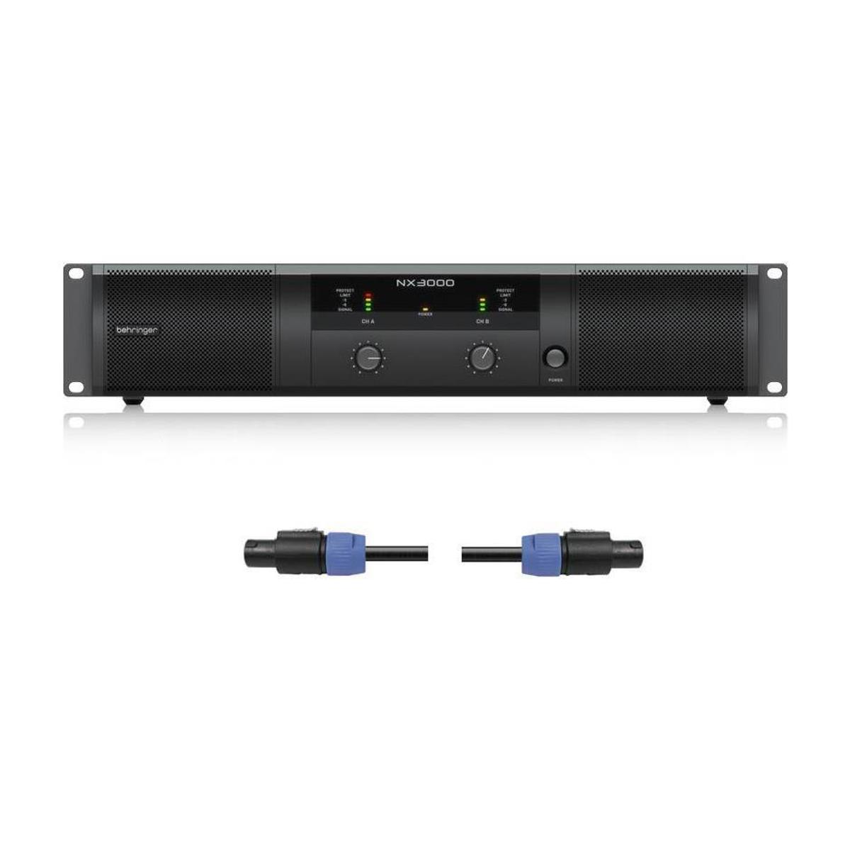 

Behringer NX3000 3000W U-Lightweight Class-D Power Amplifier W/25' Speaker Cable