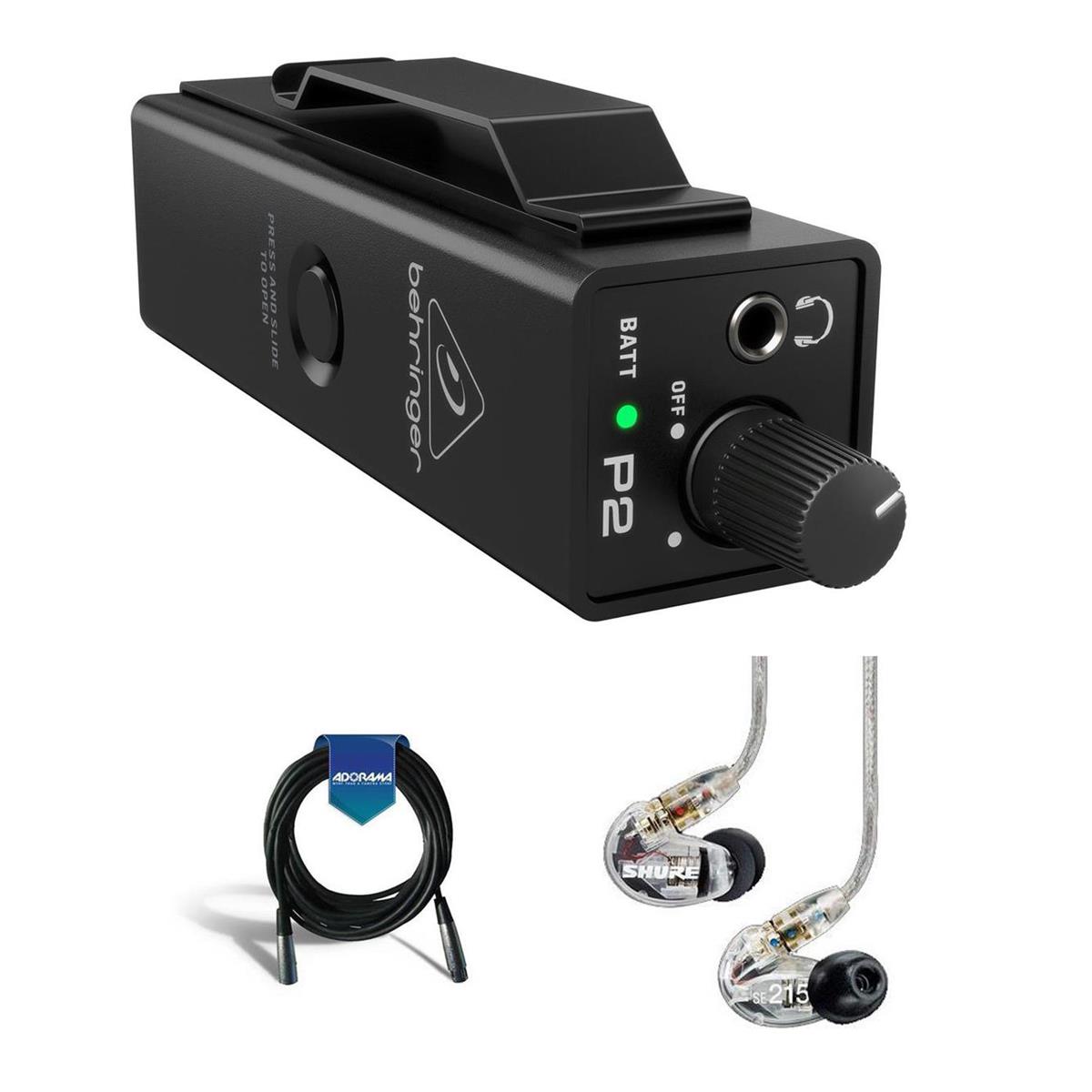 Image of Behringer Powerplay P2 UC Personal In-Ear Monitor Amplifier W/Earphones/Cable