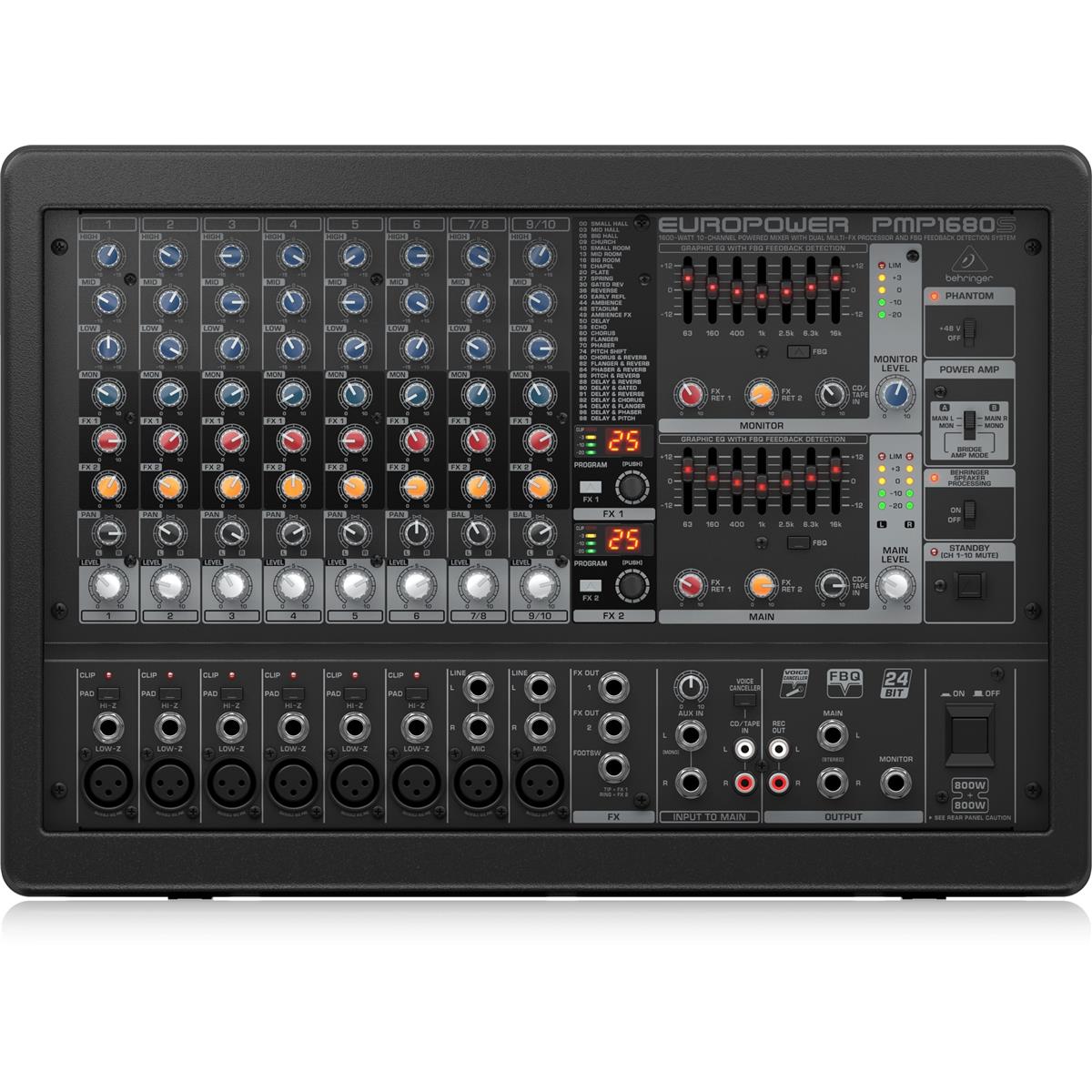 Image of Behringer EuroPower PMP1680S 10-Channel Powered Mixer