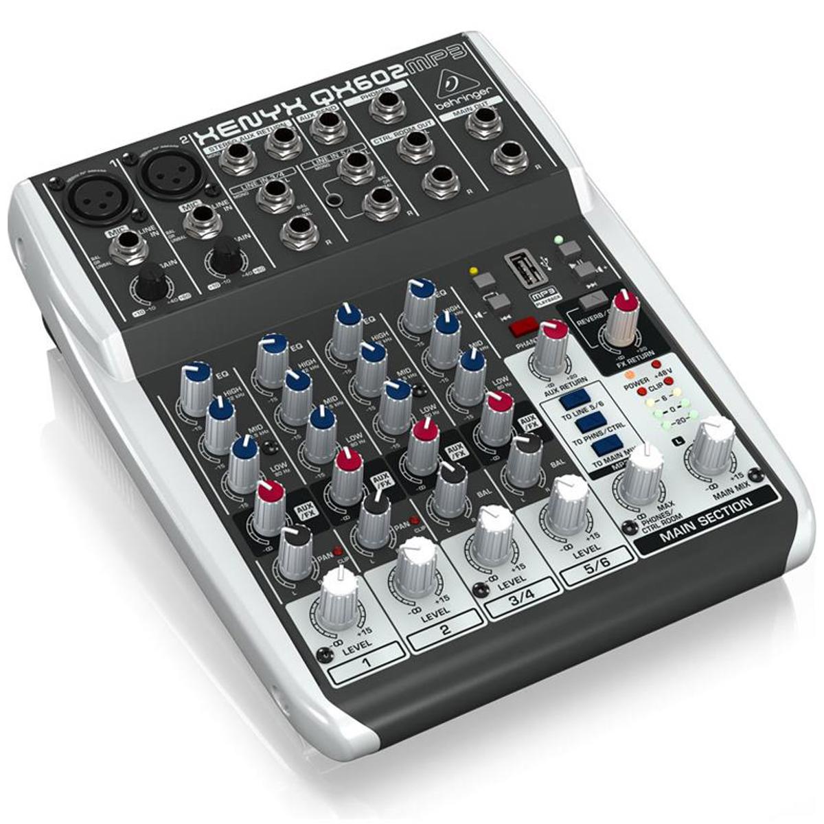 

Behringer XENYX QX602MP3 Premium 6-Input 2-Bus Mixer with Mic Preamps