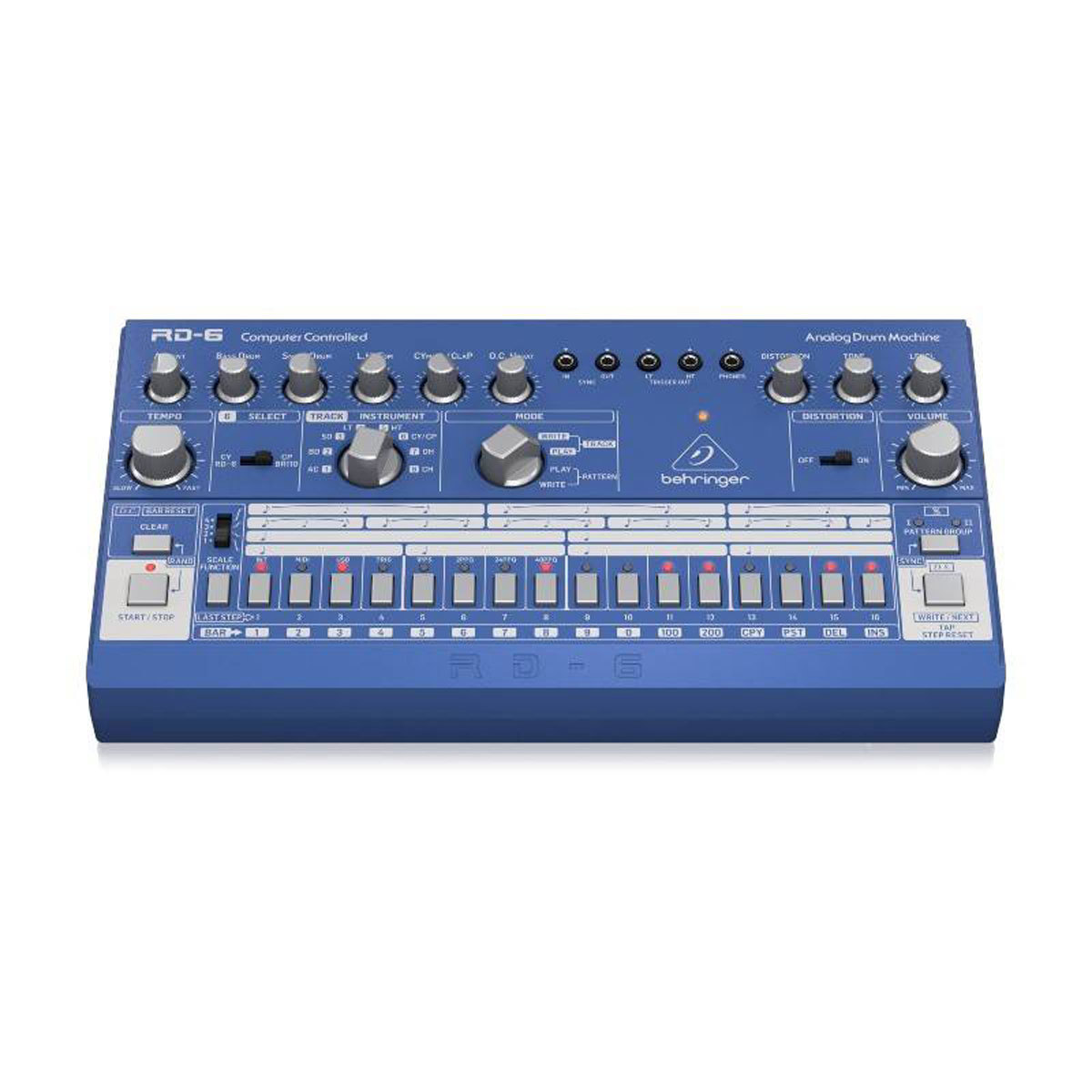

Behringer Rhythm Designer RD-6 Analog Drum Machine, Blue