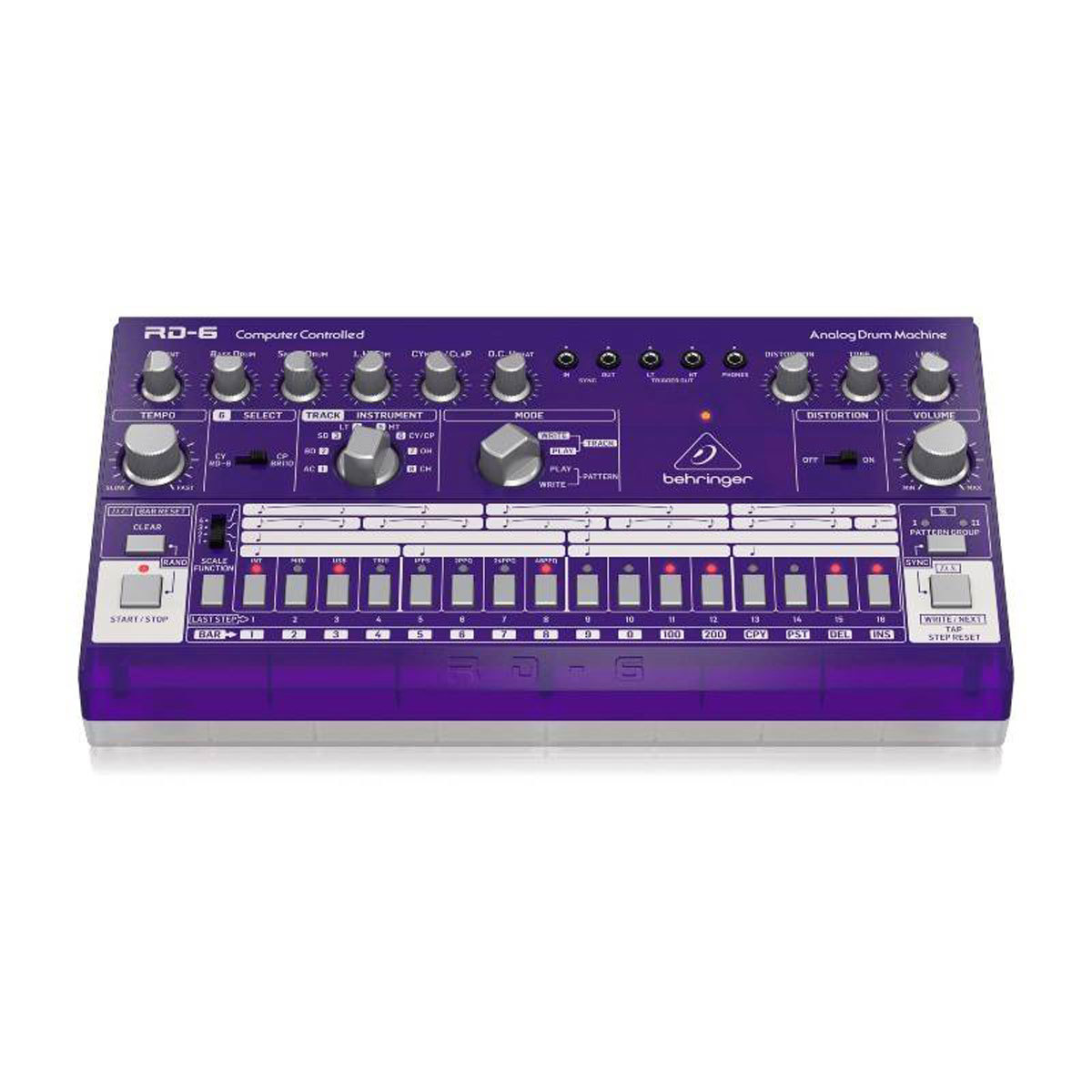 

Behringer Rhythm Designer RD-6 Analog Drum Machine, Purple Translucent