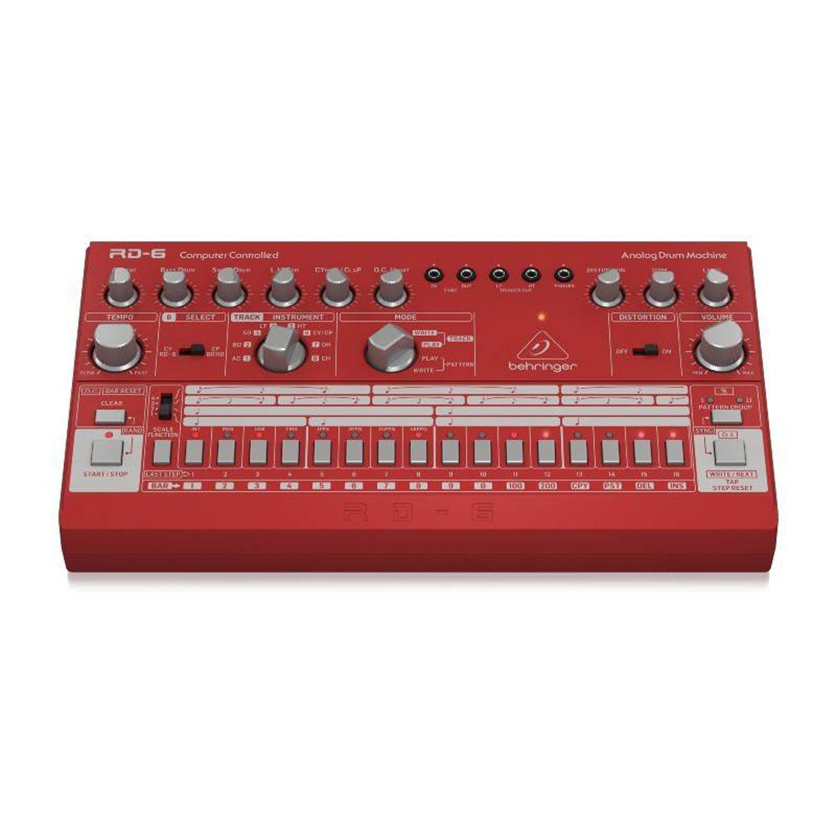 

Behringer Rhythm Designer RD-6 Analog Drum Machine, Red