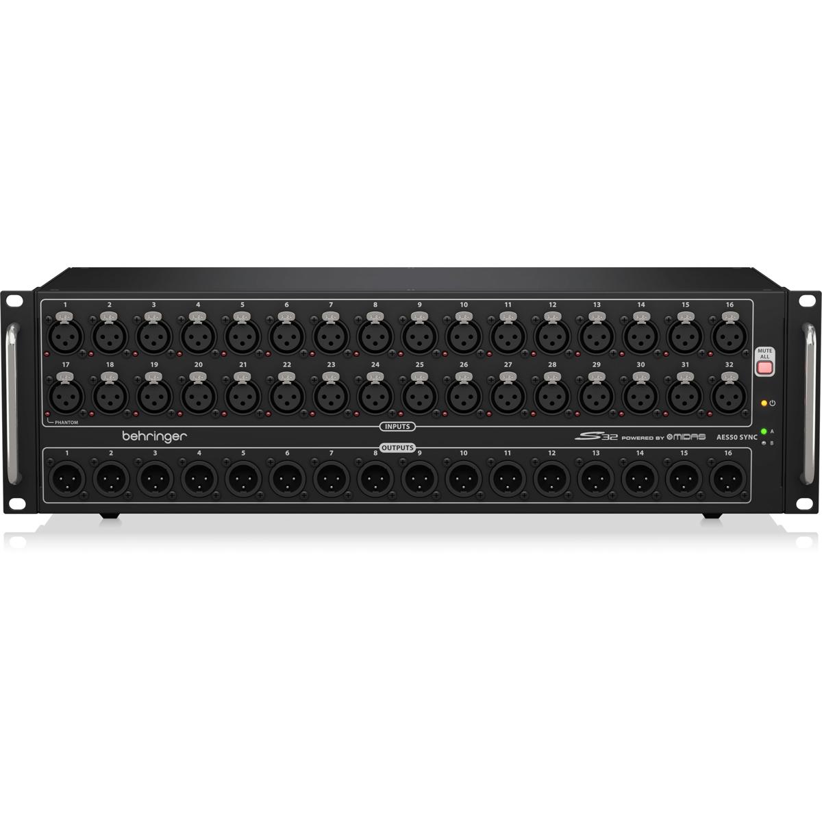 

Behringer S32 I/O Box with 32x Remote-Controllable Midas Preamps