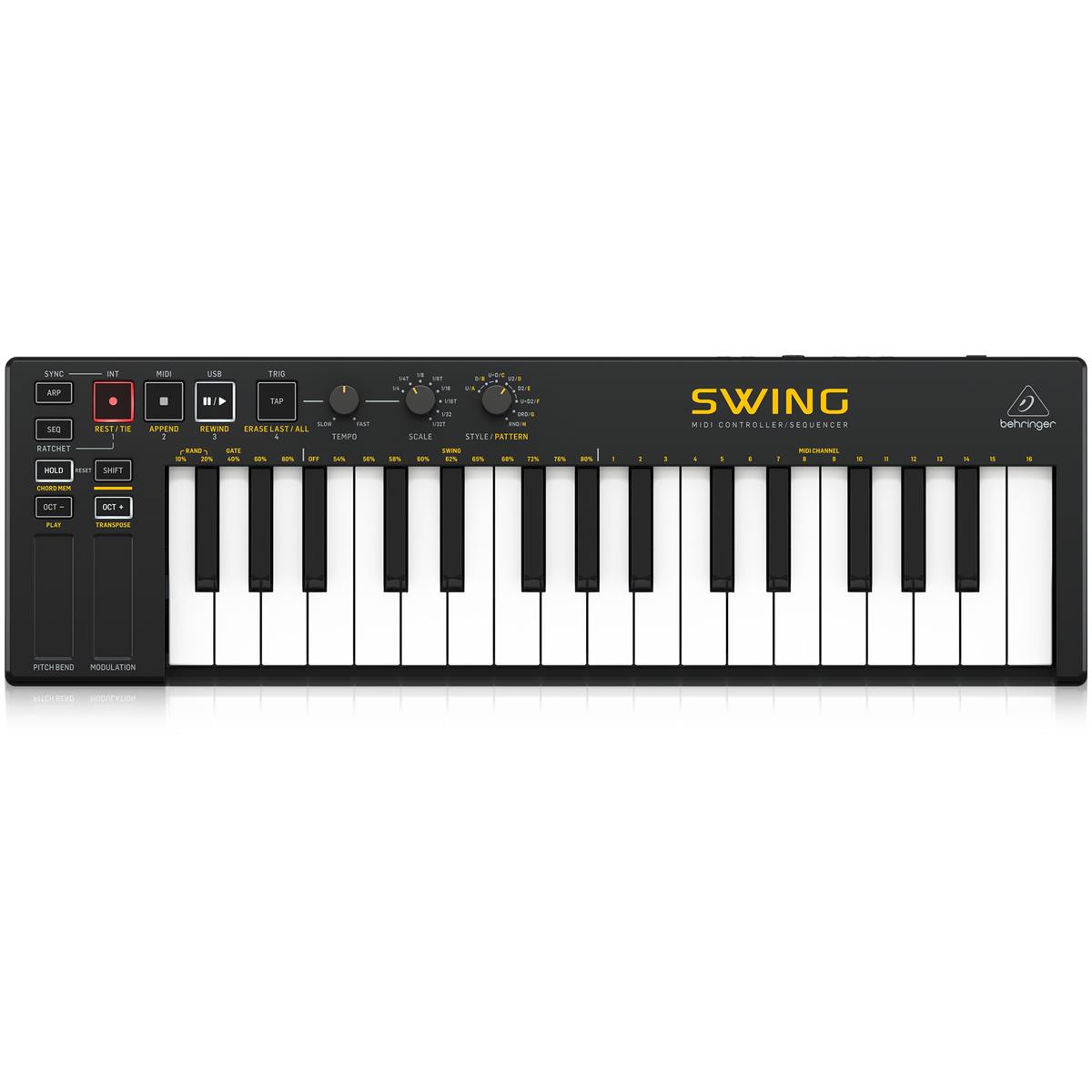Image of Behringer SWING 32-Key USB MIDI Controller Keyboard with 64-Step Sequencer