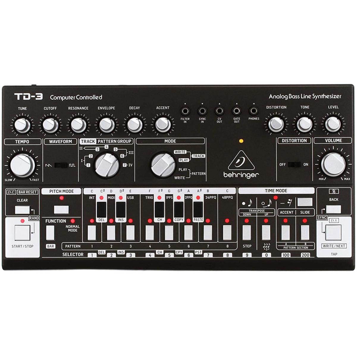 Image of Behringer TD-3-BK Analog Bass Line Synthesizer with VCO/VCF