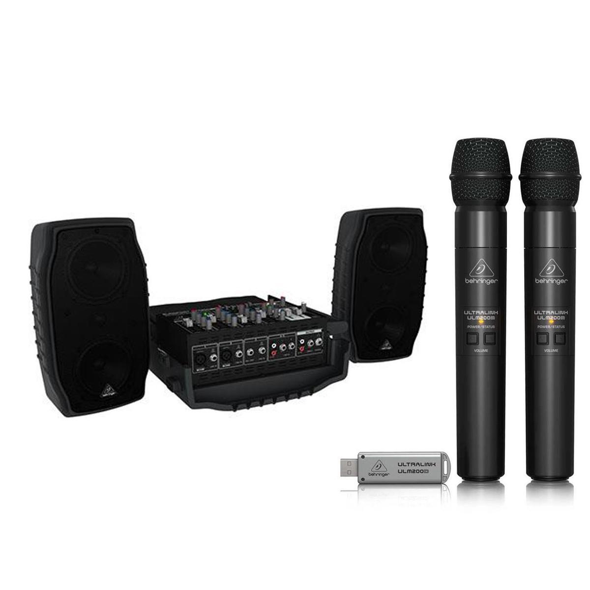 

Behringer Ultralink ULM202USB HP 2.4 GHz Digital Wireless System W/PPA200 PA SYS