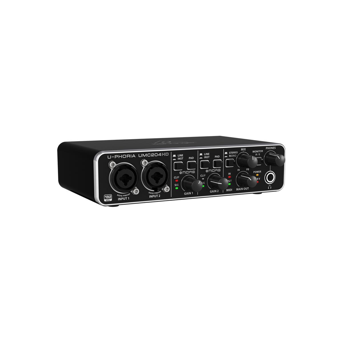 

Behringer U-Phoria UMC204HD Audiophile 2x4 USB Audio/MIDI Interface