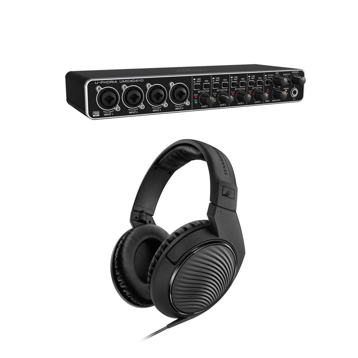 

Behringer U-PHORIA UMC404HD Audio/MIDI Interface W/Sennheiser HD 200 Headphones