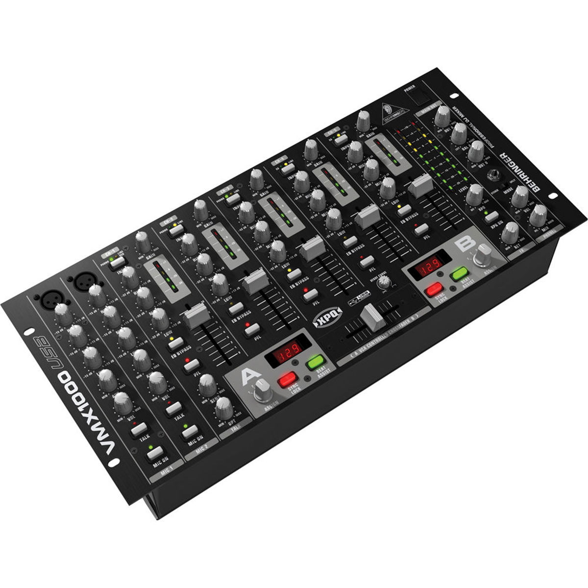 Image of Behringer Pro Mixer VMX1000USB Professional 7-Channel Rack-Mount DJ Mixer