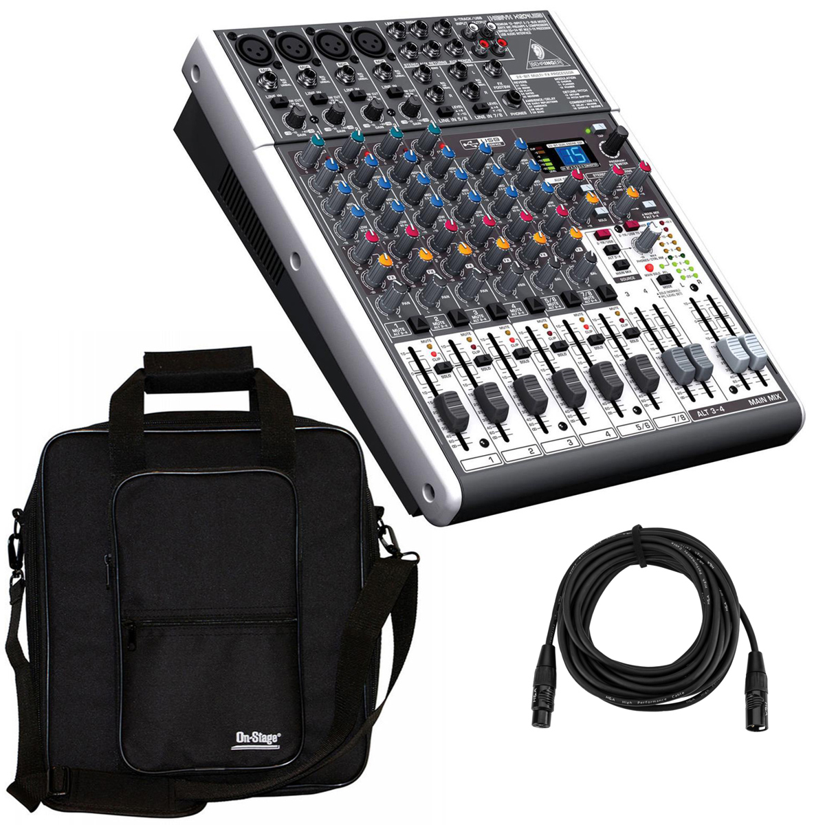 Behringer XENYX X1204USB Premium 12-Input 2/2-Bus Mixer with Bag, Cable -  X1204USB B