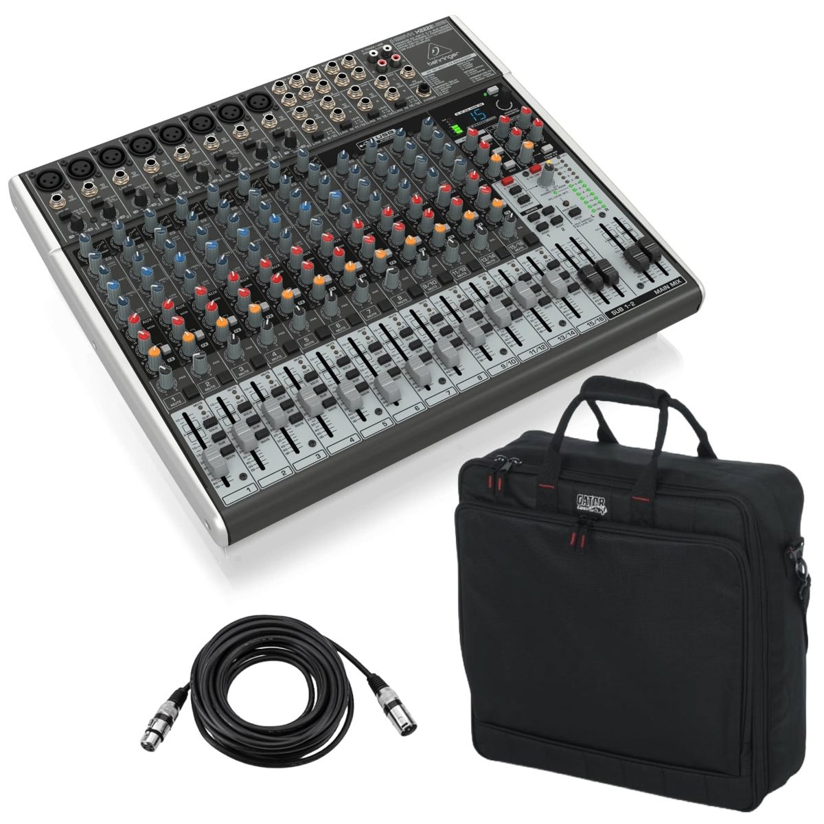 Behringer XENYX X2222USB Premium 22-Input 2/2-Bus Mixer W/Gator Mixer Bag /Cable -  X2222USB C