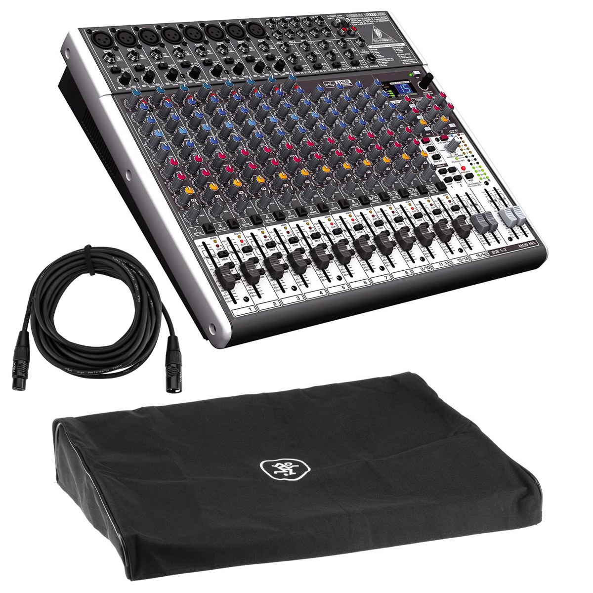 

Behringer XENYX X2222USB Premium 22-Input 2/2-Bus Mixer with Dust Cover, Cable