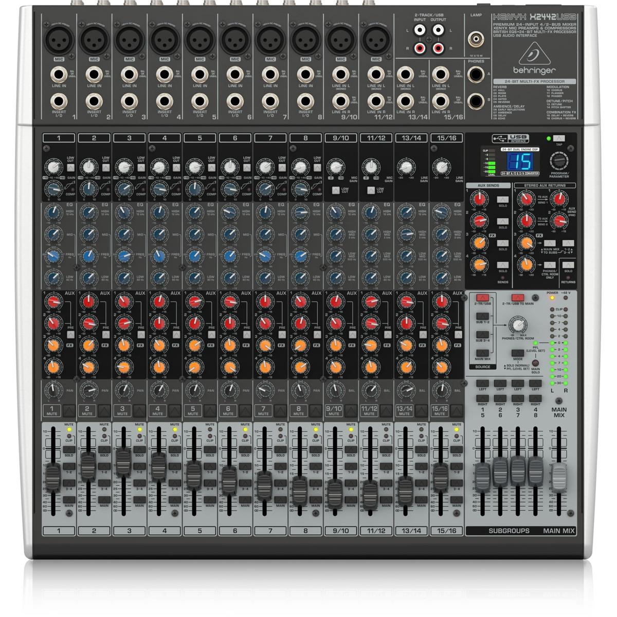 

Behringer XENYX X2442USB Premium 24-Input 4/2-Bus Mixer