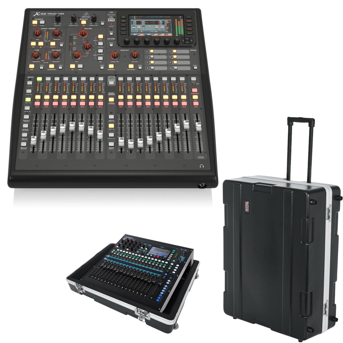 Image of Behringer X32 PRODUCER 40-Ch Digital Mixer with Molded PE ATA Wheeled Mixer Case