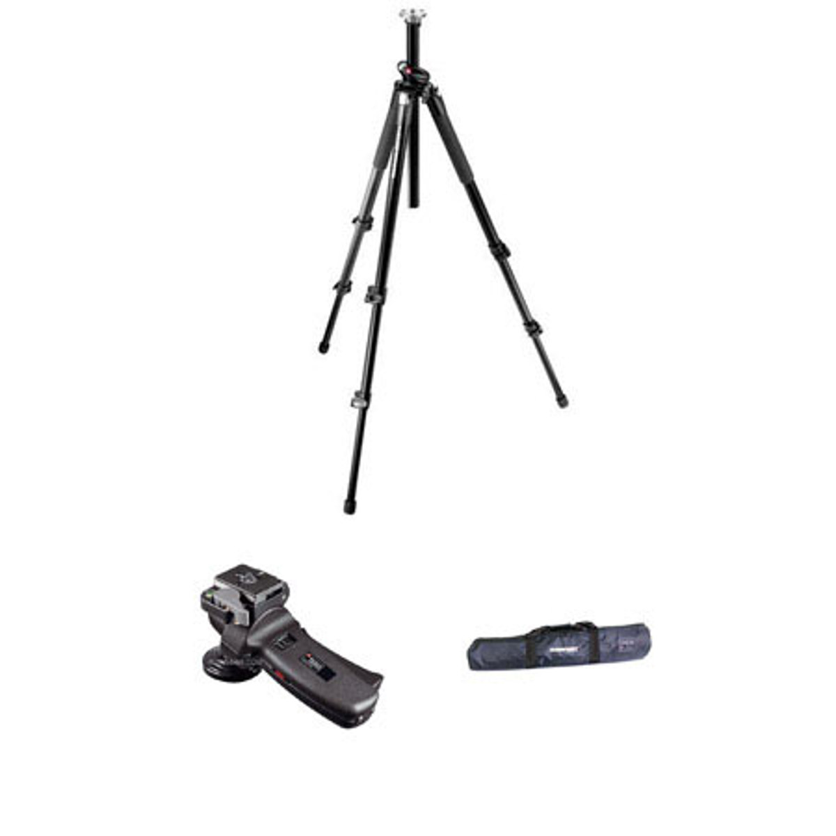 

Manfrotto 055XPRO3 3-Section Al Tripod, Bundle w/322RC2 Ball Head & Tripod Case