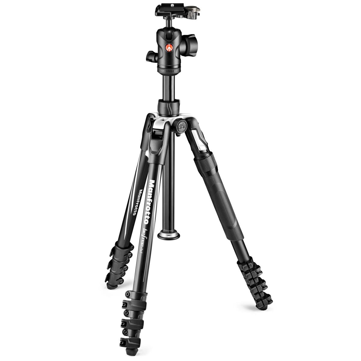 Manfrotto Befree 2N1 4-Section Aluminum Tripod/Monopod with 494 Ball Head, Black