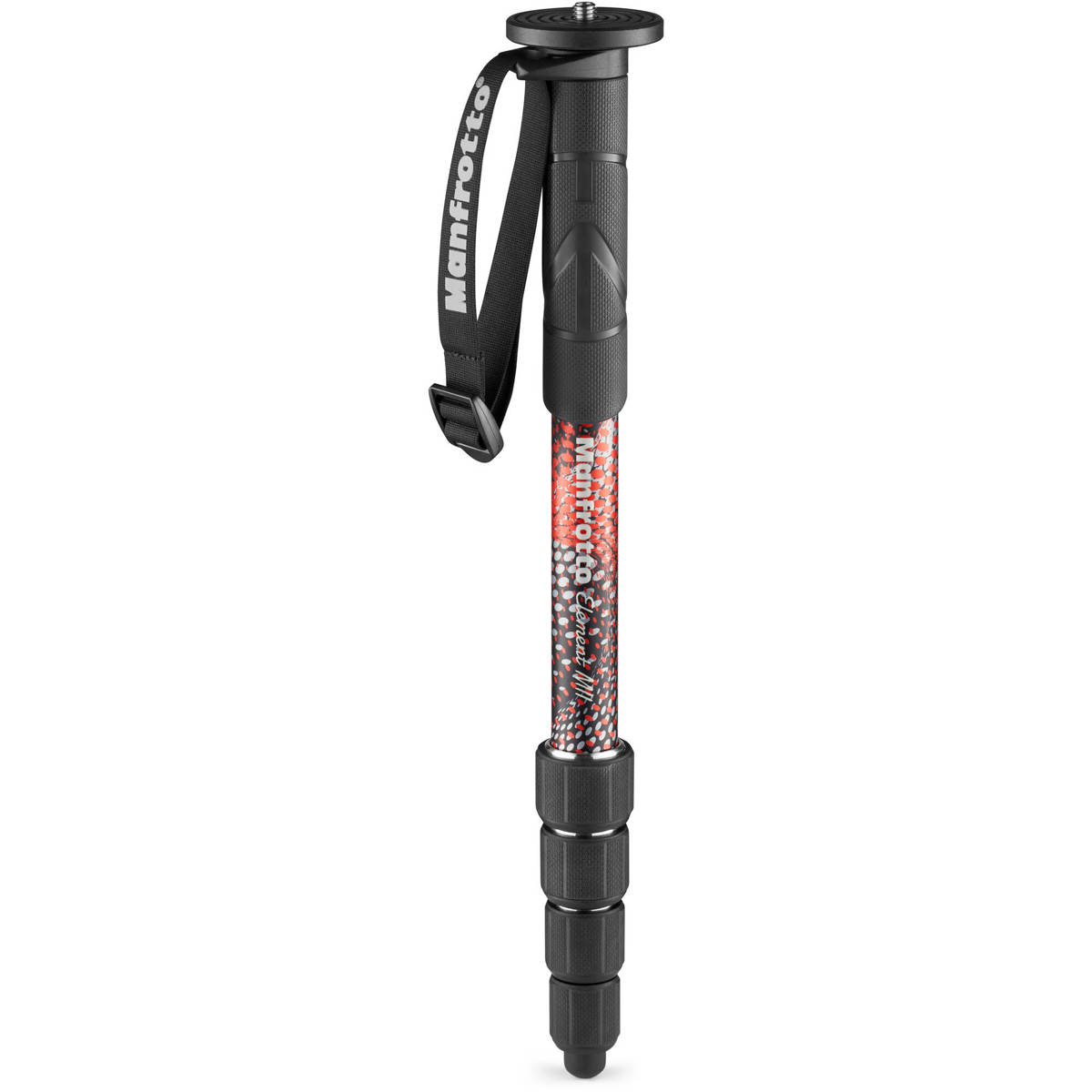 Manfrotto Element MII 5-секционный алюминиевый монопод с ремешком на запястье, красный