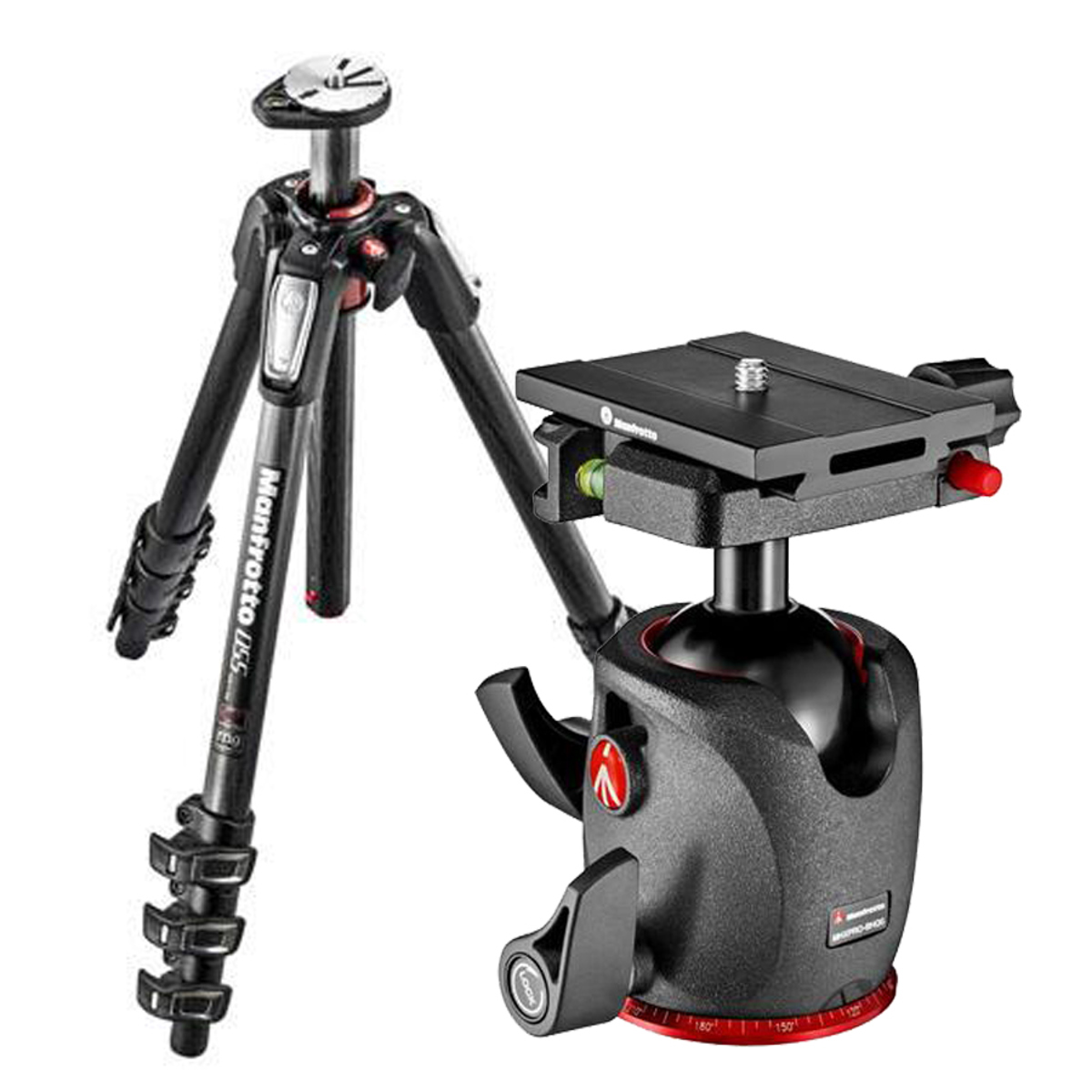 

Manfrotto 055 4-Section CF Tripod, Bundle w/XPRO Ball Head with MSQ6PL QR Plate