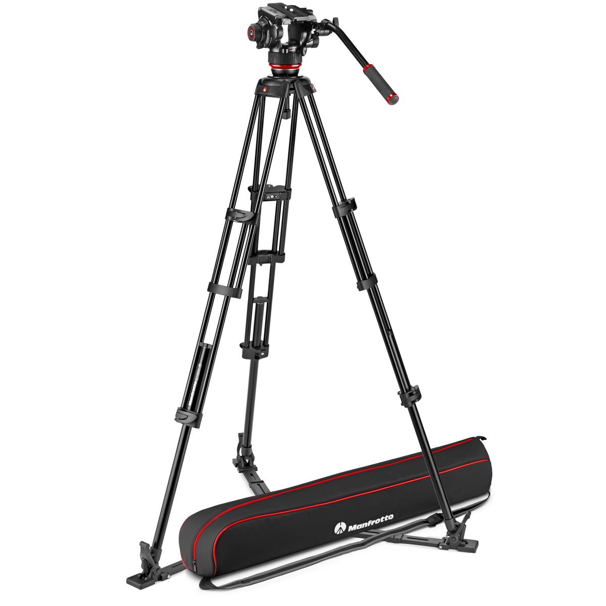 

Manfrotto 504X Fluid Video Head with Aluminum Twin Leg Tripod & Ground Spreader