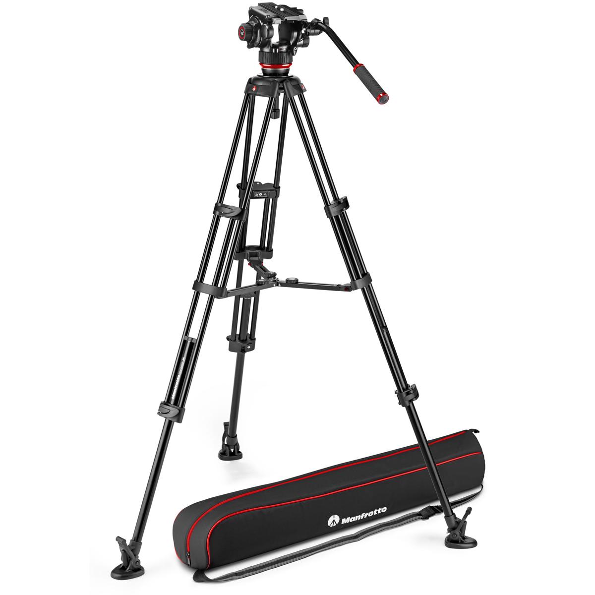 

Manfrotto 504X Fluid Video Head with AL Twin Leg Tripod & Mid-Level Spreader