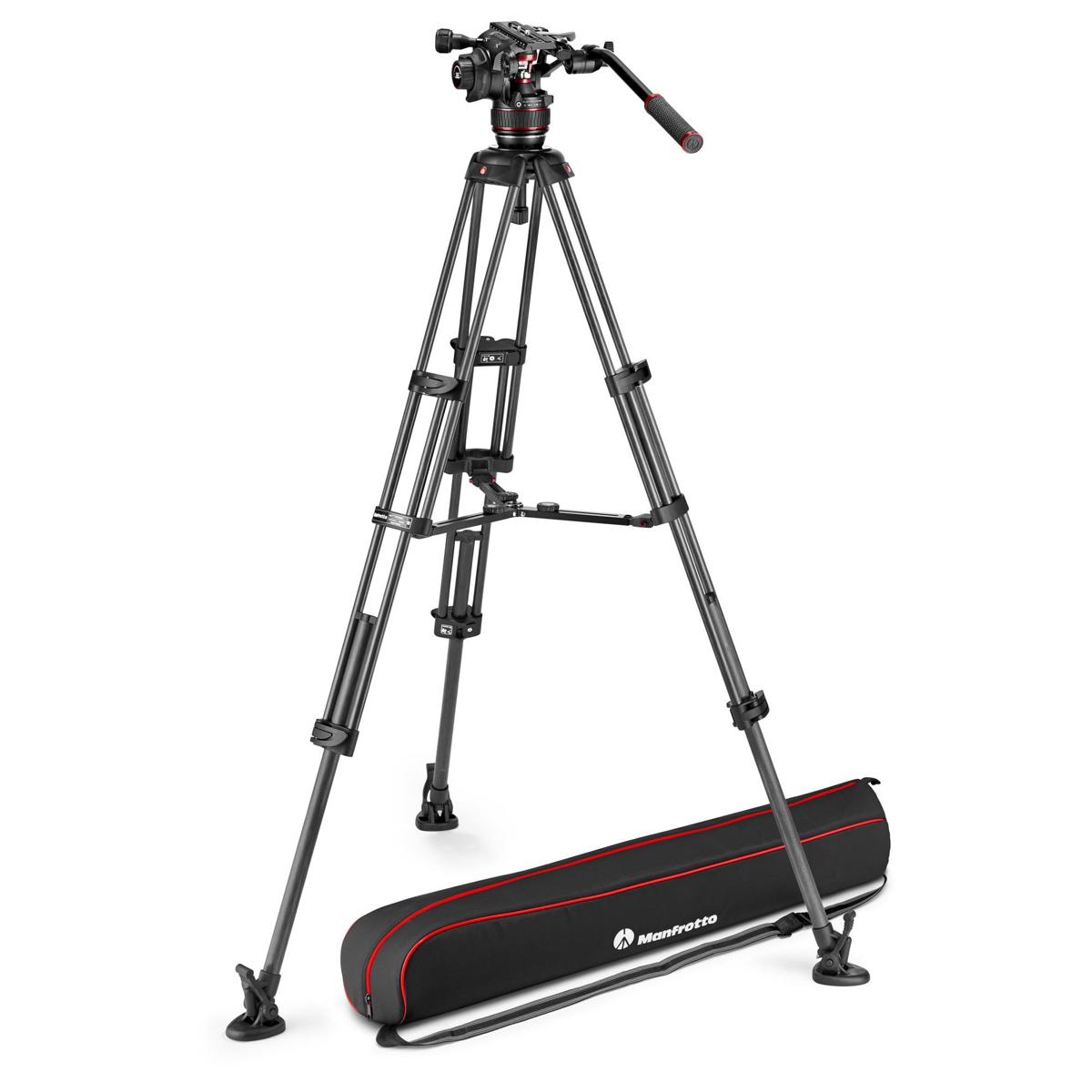 

Manfrotto 3-Section CF Twin Leg Tripod w/Nitrotech 608 Head & Mid-Level Spreader