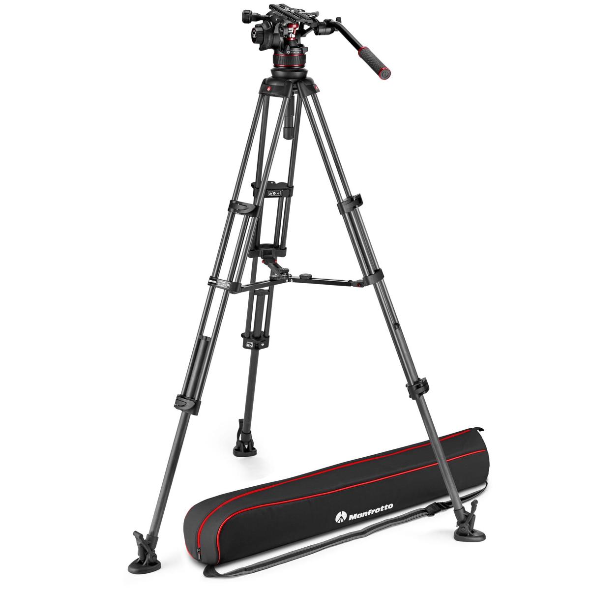 

Manfrotto 3-Section CF Twin Leg Tripod w/Nitrotech 612 Head, Mid-Level Spreader