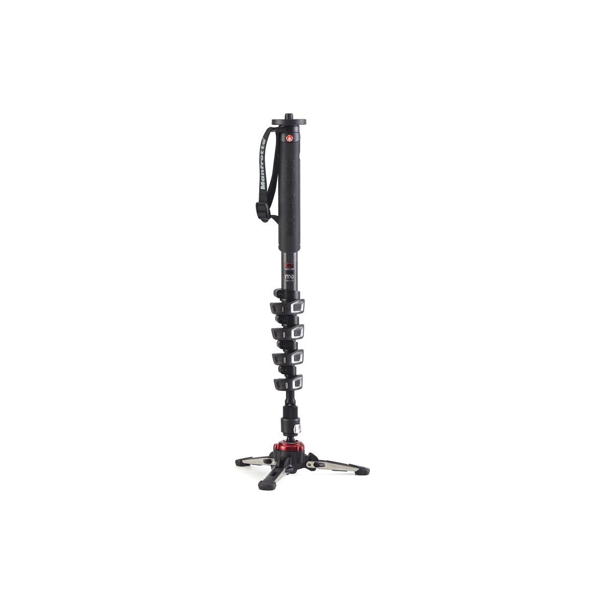 Image of Manfrotto XPRO Monopod+ 5-Section Carbon Fiber Video Monopod