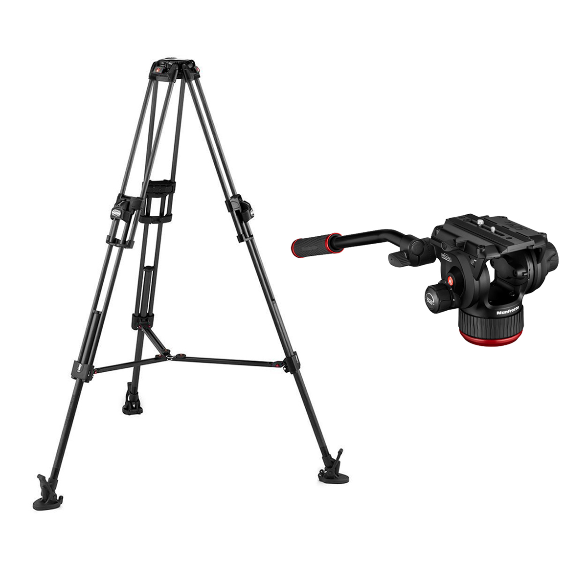 

Manfrotto 645 Fast Twin Leg 3-Sections CF Tripod,Mid Spreader,w/504X Video Head