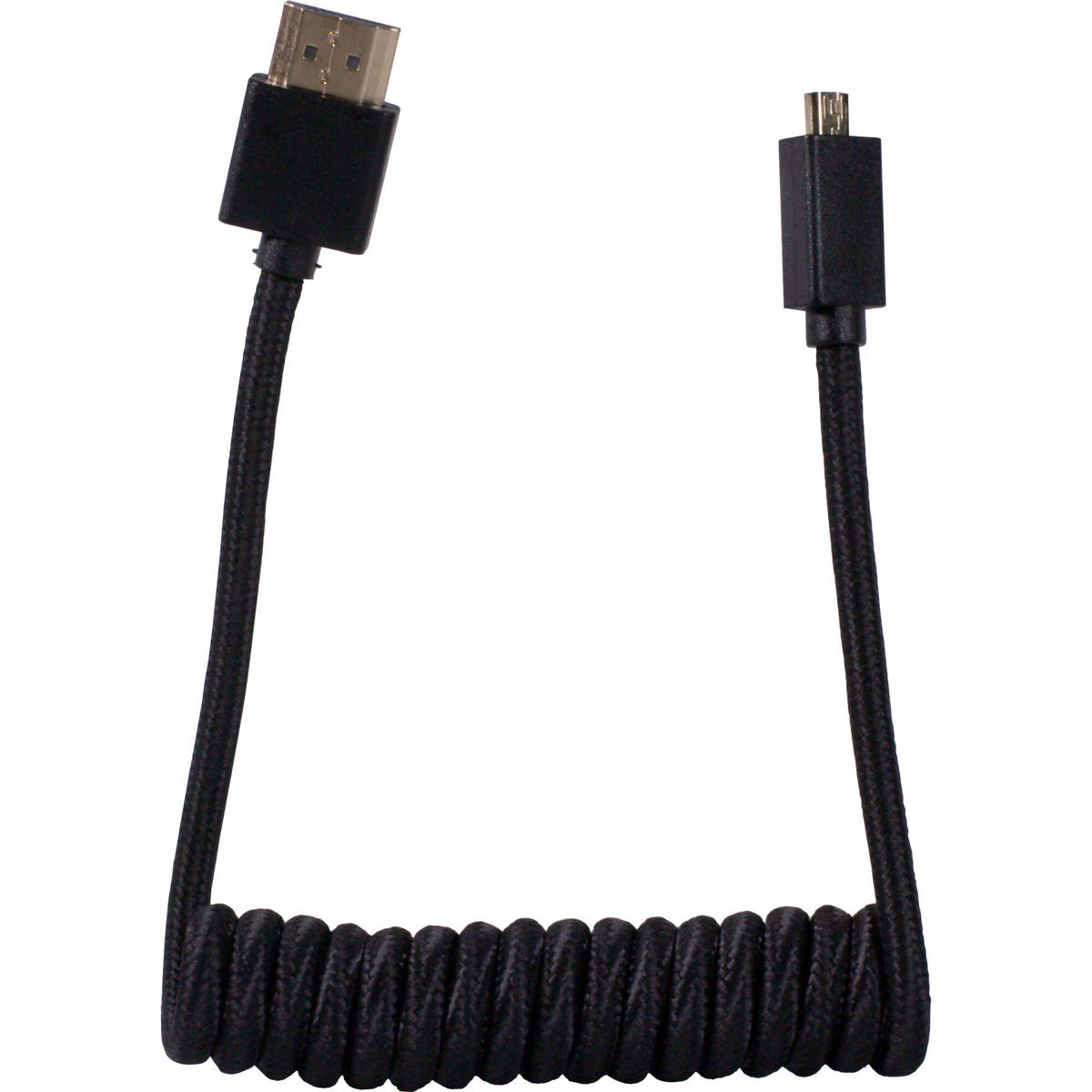 

Blackhawk Cables 12-24" Micro-HDMI to Full HDMI Nylon Braided Coiled Cable, Red