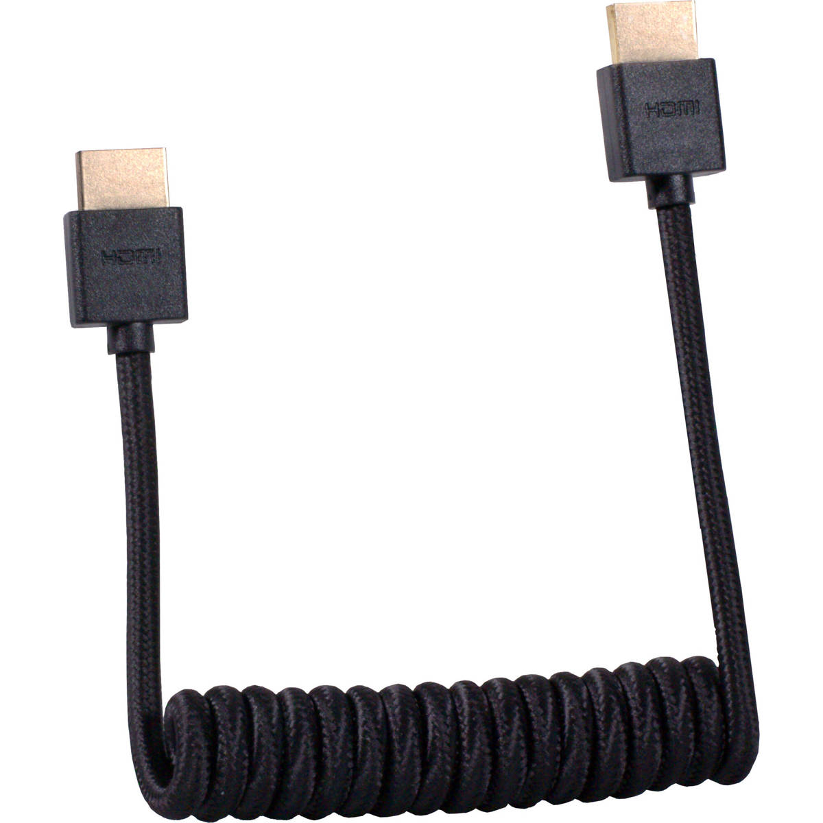 

Blackhawk Cables 12-24" Nylon Braided HDMI Coiled Cable, Black