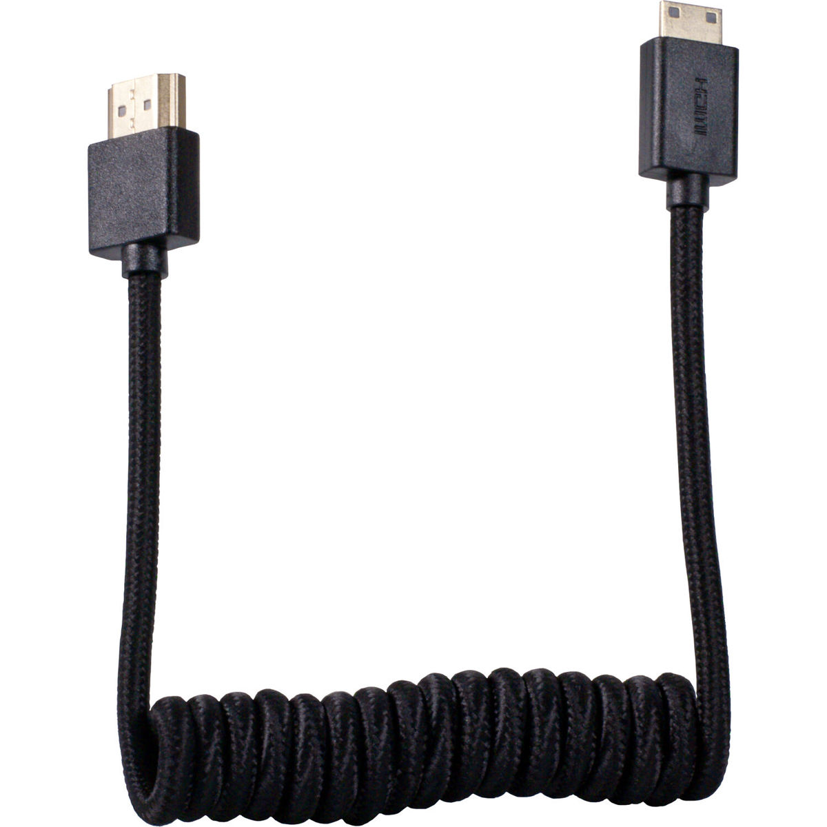 

Blackhawk Cables 12-24" Mini HDMI to Full HDMI Nylon Braided Coiled Cable, Black
