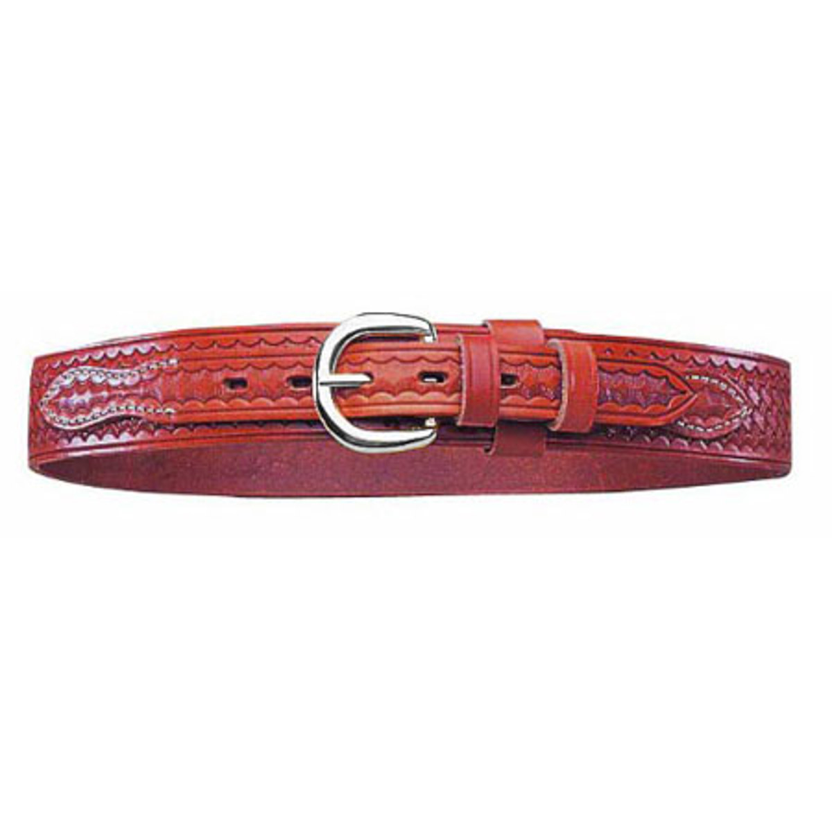 

Bianchi 34" Ranger Belt with Basket Weave Design, Chrome Buckel, Tan