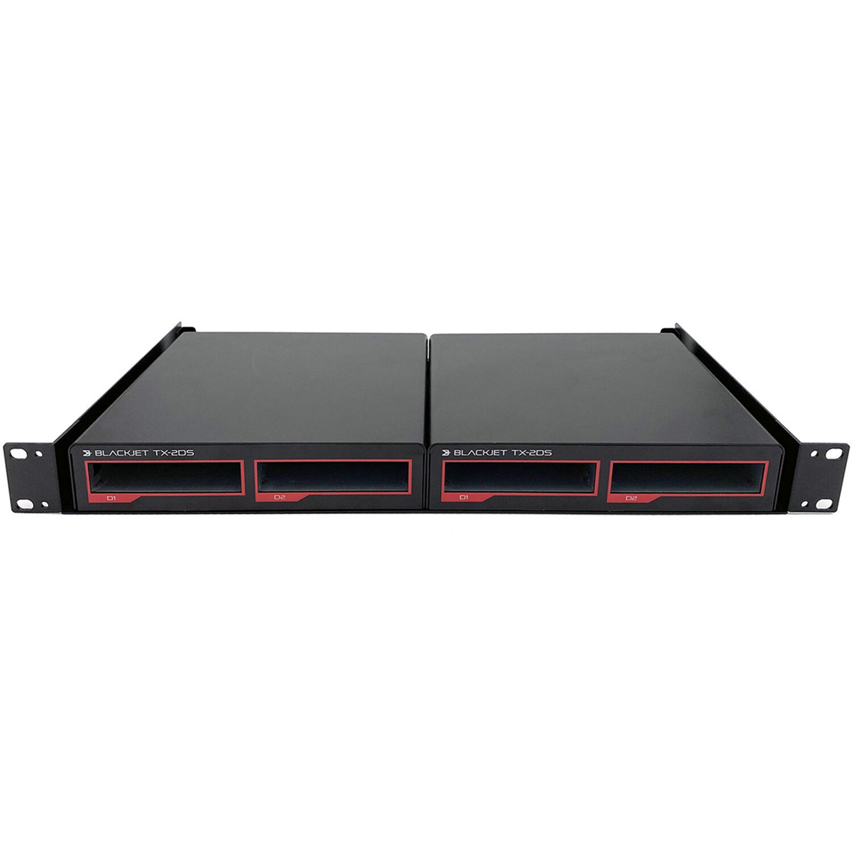 Image of Blackjet TX-2DS 2-Bay Thunderbolt 3 Docking System with RMT-1U Rack Mount Tra